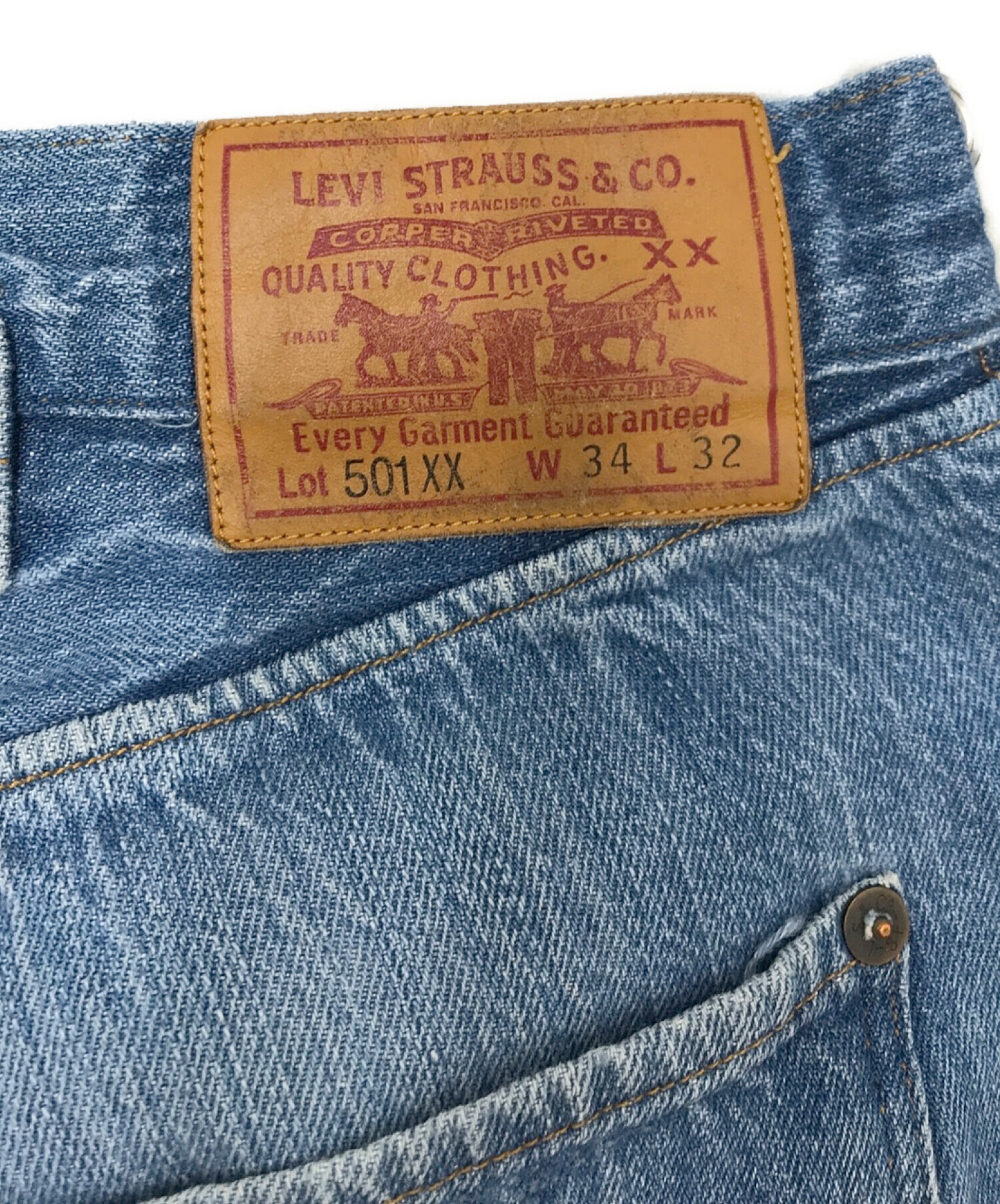 LEVI'S VINTAGE CLOTHING (リーバイスヴィンテージクロージング) 1890復刻 501XXデニムパンツ インディゴ サイズ:W34