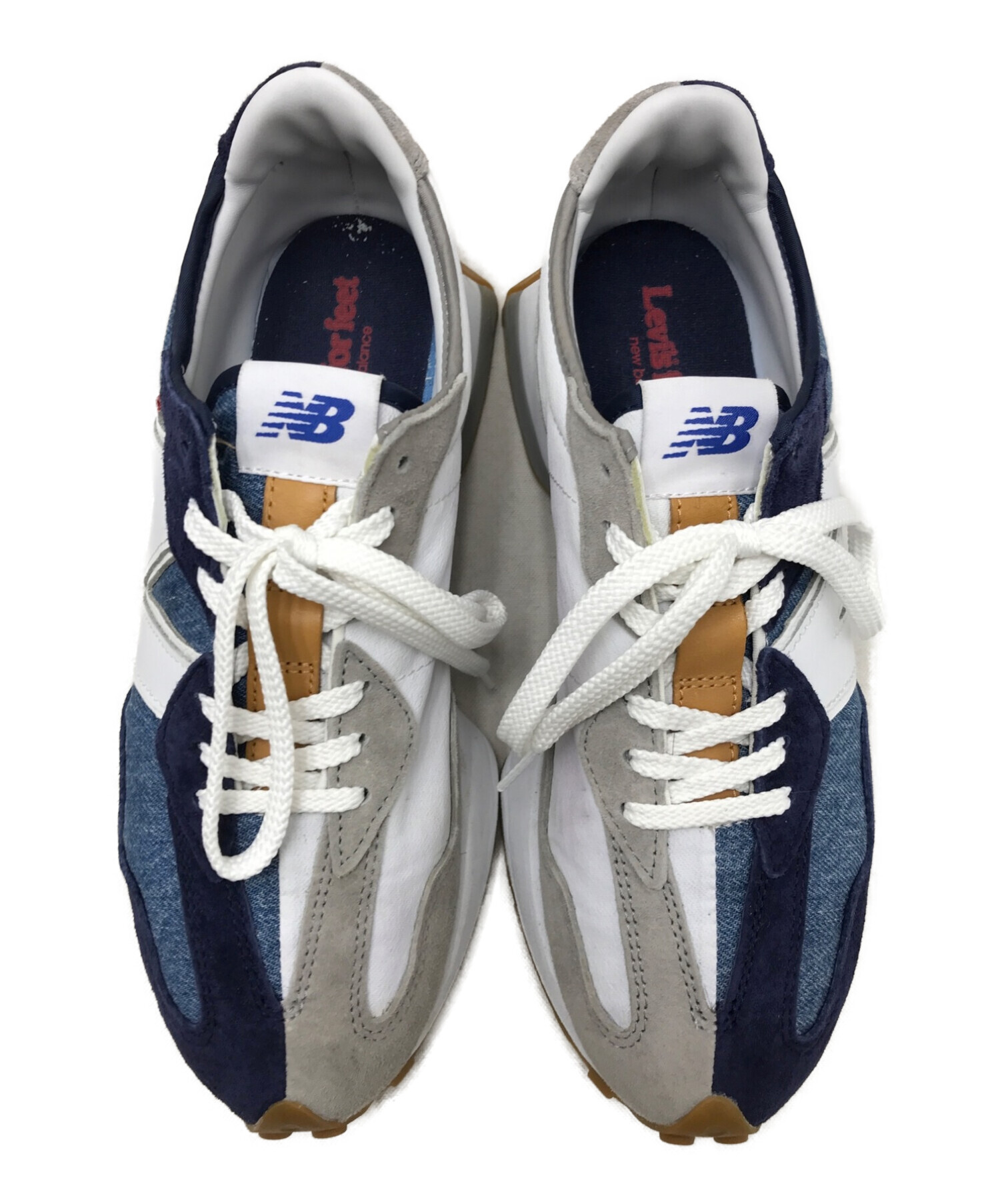 NEW BALANCE×LEVI'S (ニューバランス×リーバイス) MS327LVA ブルー×ホワイト サイズ:27.5