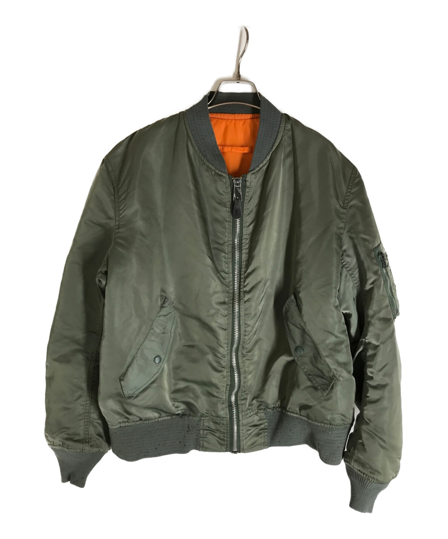 ALPHA (アルファ) MA-1ジャケット カーキ サイズ:L