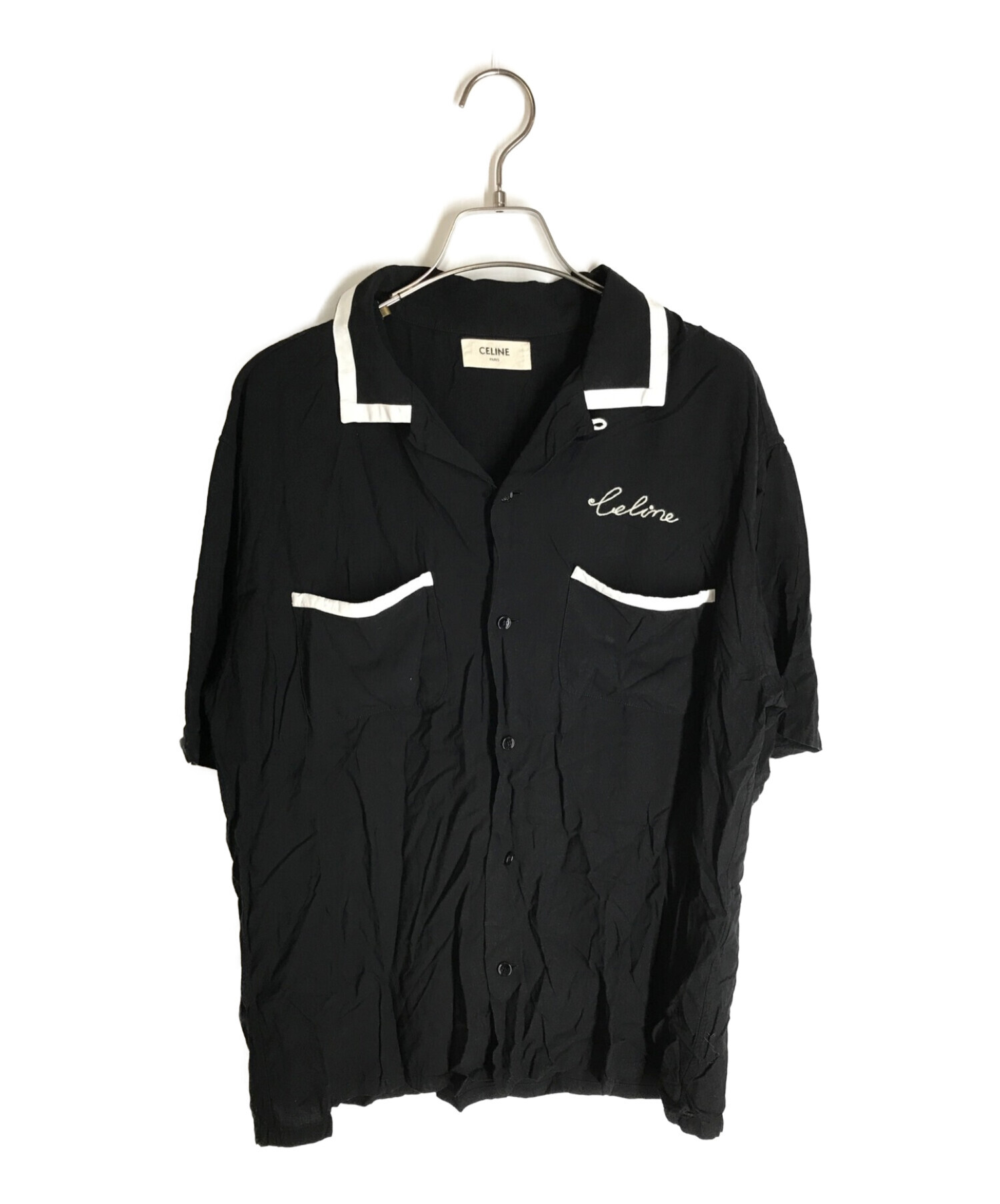 中古・古着通販】CELINE (セリーヌ) 21SS Loose Bowling Shirt セリーヌ ビスコースルーズボーリングシャツ  2C516852C ブラック サイズ:38｜ブランド・古着通販 トレファク公式【TREFAC FASHION】スマホサイト