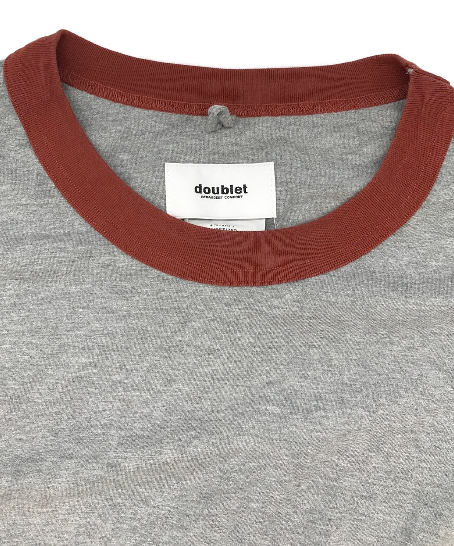 中古・古着通販】doublet (ダブレット) ビッグリンガーTシャツ グレー