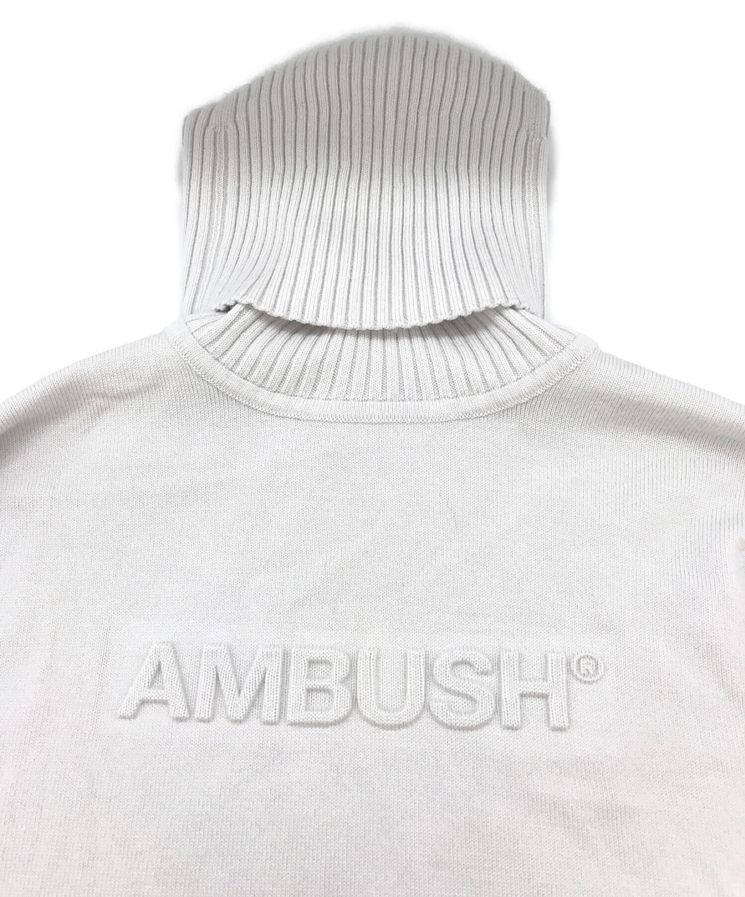 純正売品【2way】AMBUSH アンブッシュ タートルネック セーター ロゴ刺繍 黒 トップス