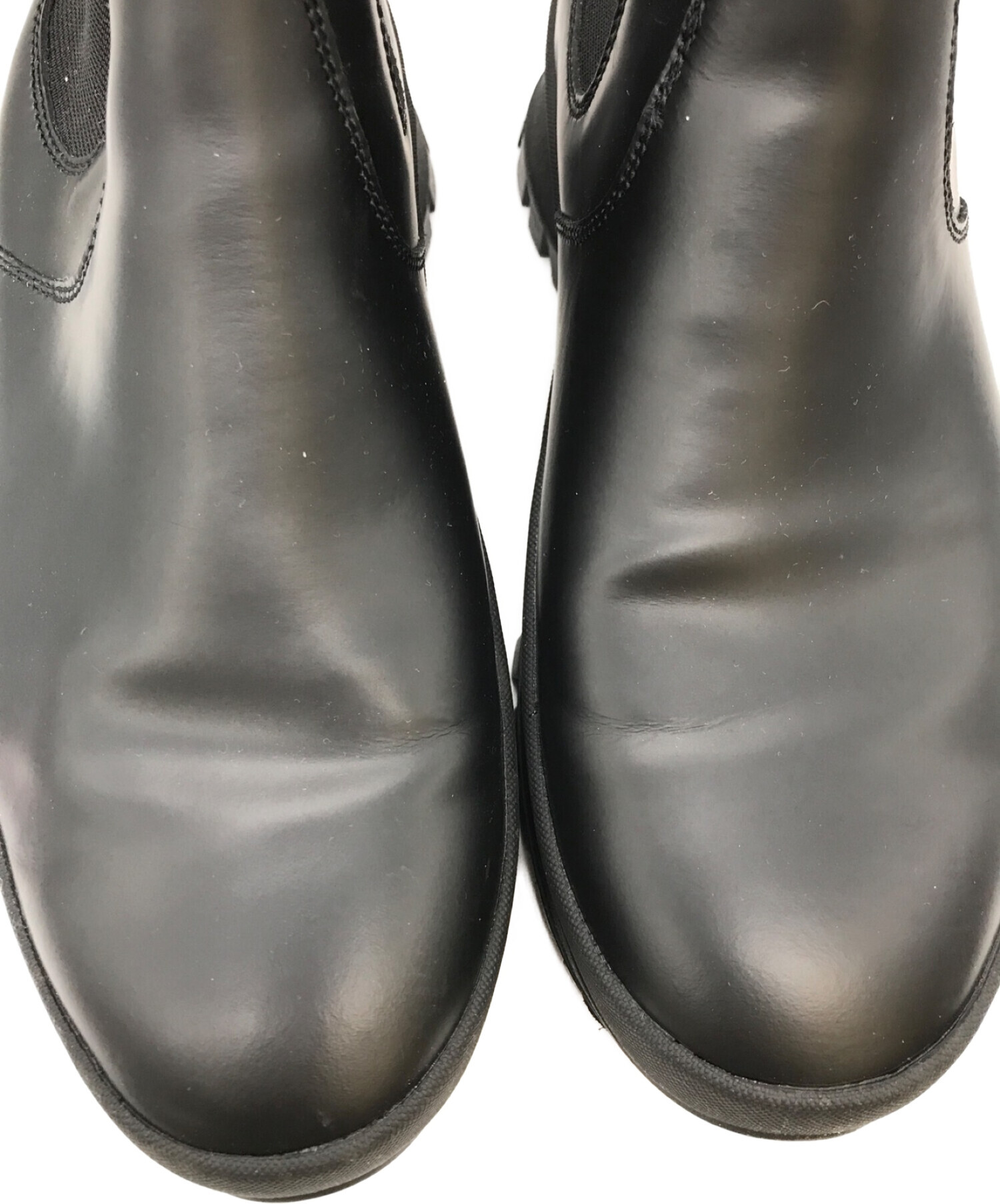 ZARA (ザラ) Vibramレザーチェルシーアンクルブーツ ブラック サイズ:26.0cm
