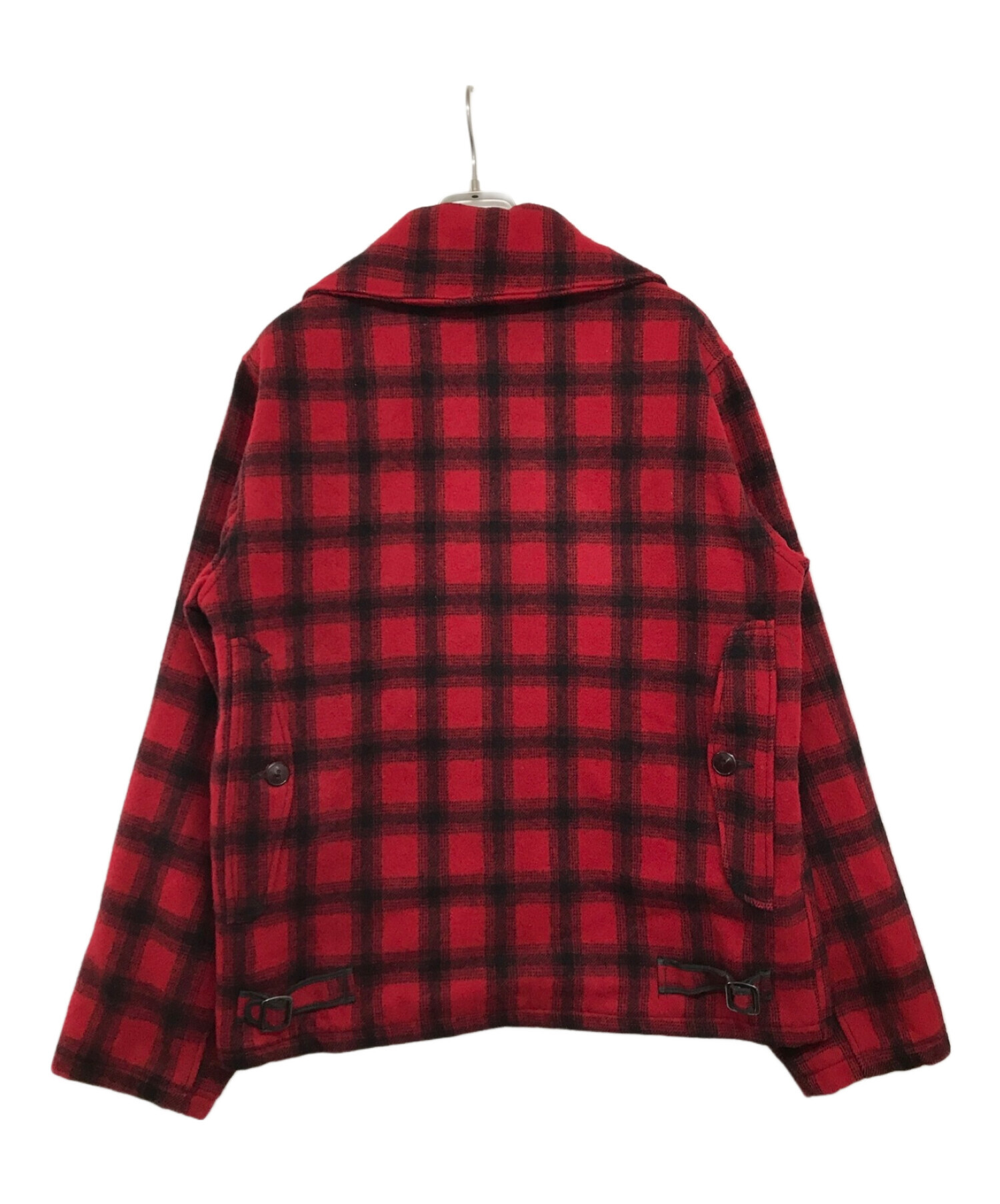 WOOLRICH (ウールリッチ) チェック柄ウールジャケット レッド サイズ:38