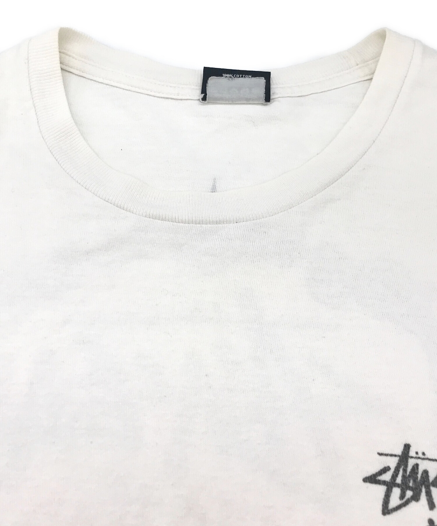 【新品】stussy Tシャツ　サイズM ホワイトTシャツ/カットソー(半袖/袖なし)