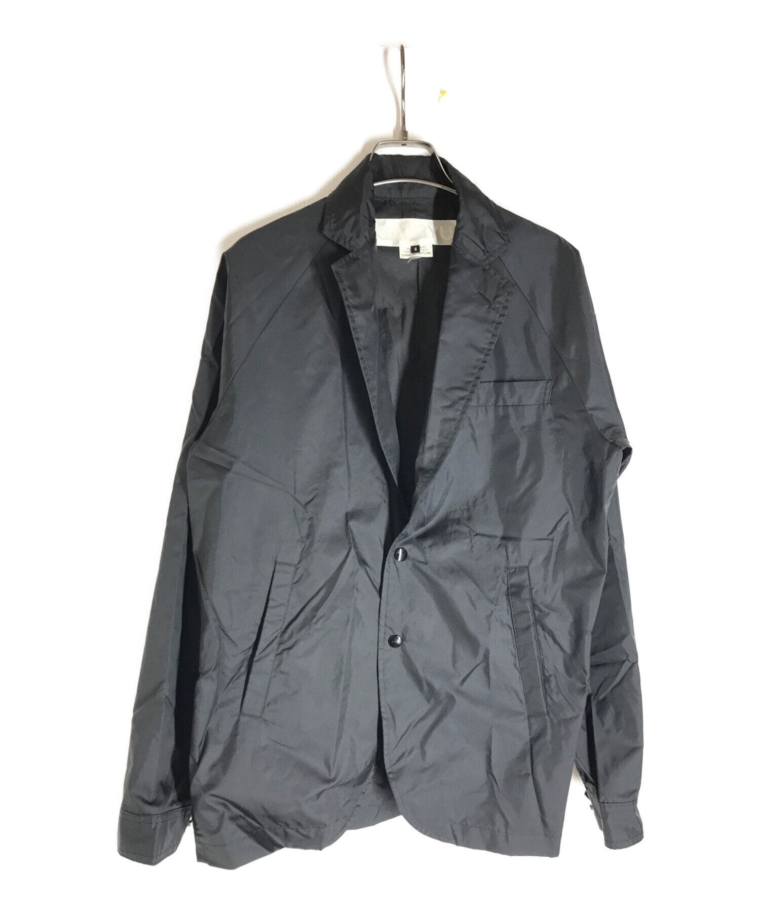 GANRYU (ガンリュウ) ナイロンテーラードジャケット ブラック サイズ:S