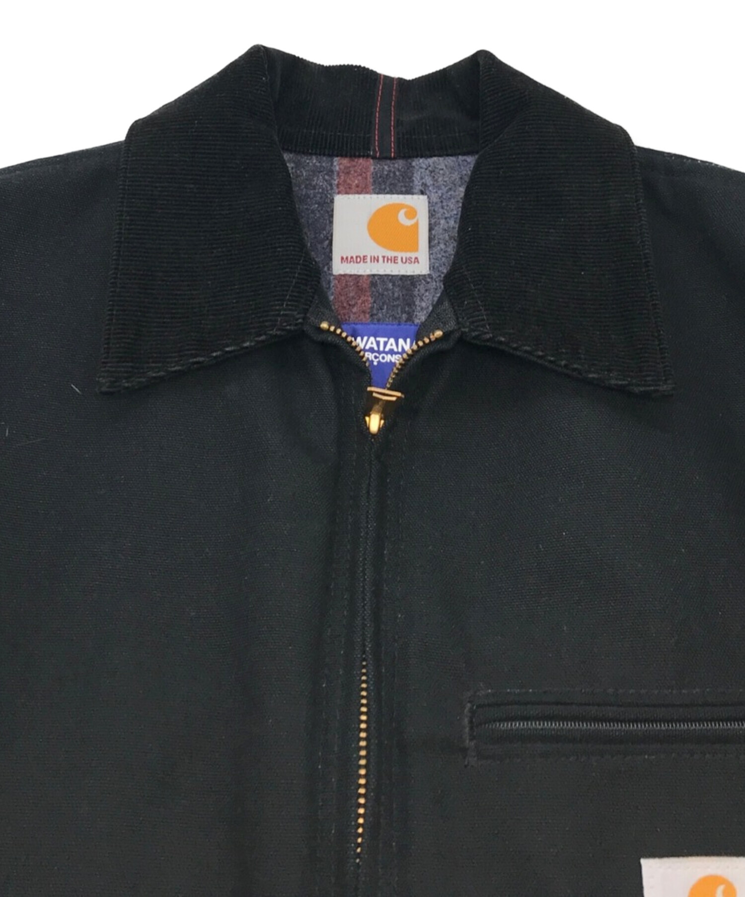 CarHartt (カーハート) COMME des GARCONS JUNYA WATANABE MAN (コムデギャルソンジュンヤワタナベマン)  17AW Detroit Jacket ブラック サイズ:S