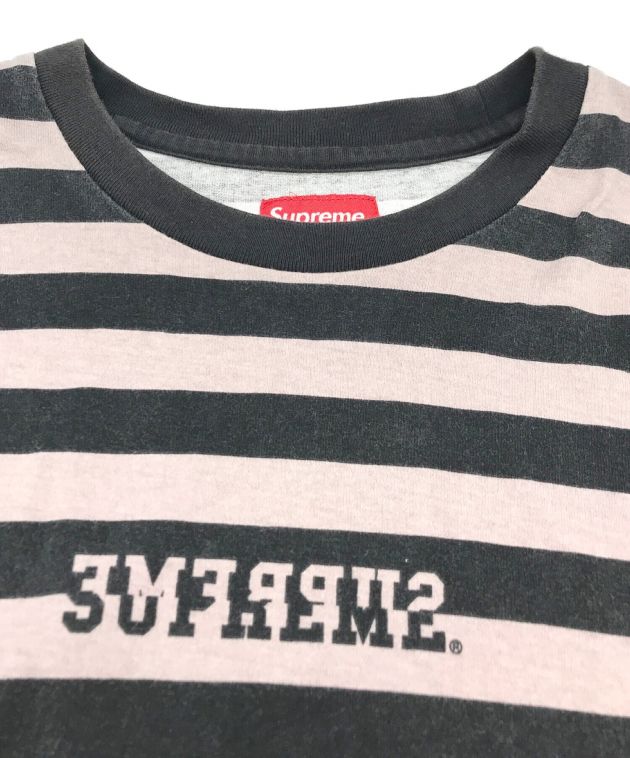 中古・古着通販】SUPREME (シュプリーム) ボーダーTシャツ ブラック