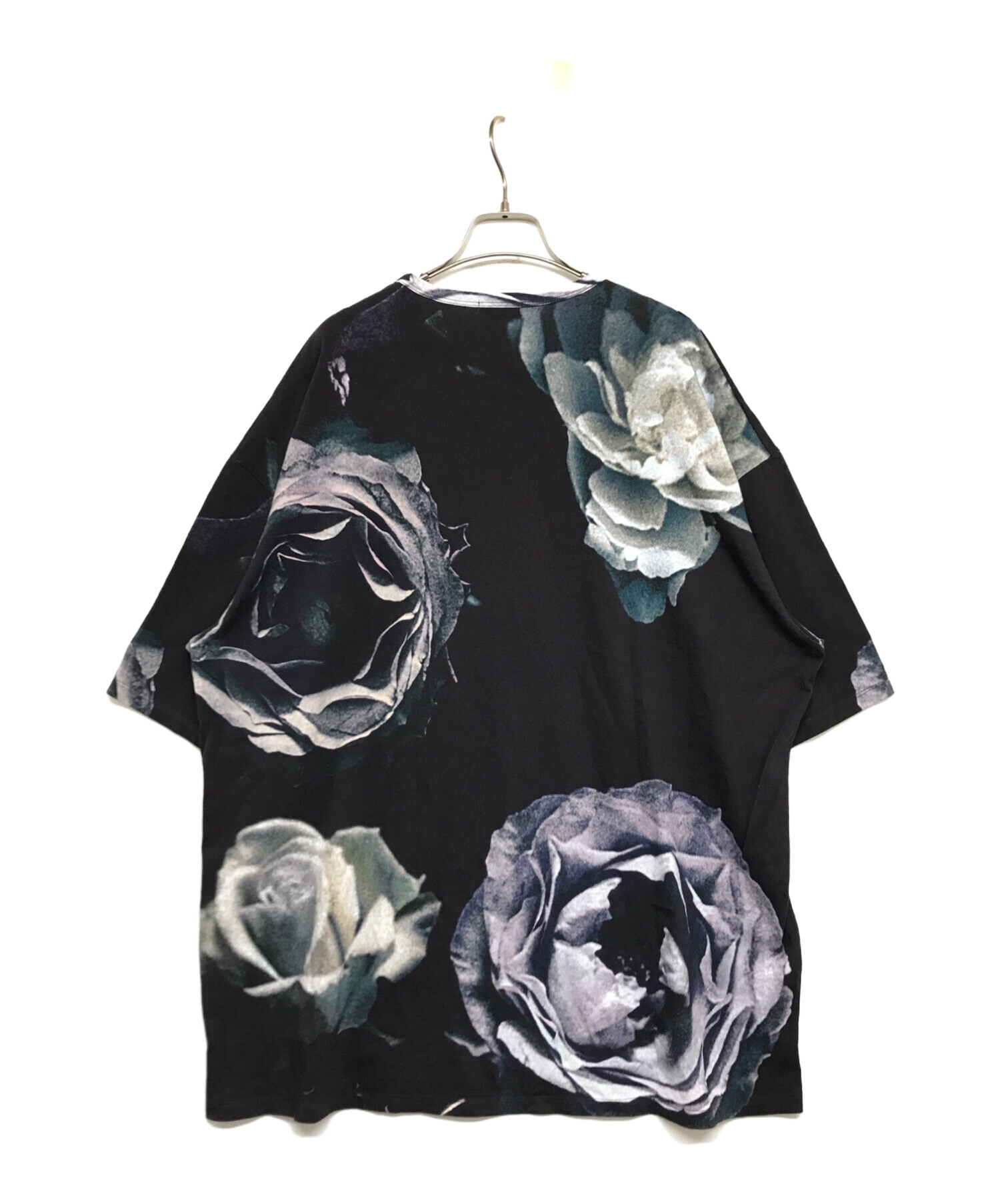 LAD MUSICIAN (ラッドミュージシャン) INKJET ROSE LONG TEE 花柄 Tシャツ オーバーサイズTEE 2117-720  パープル サイズ:FREE