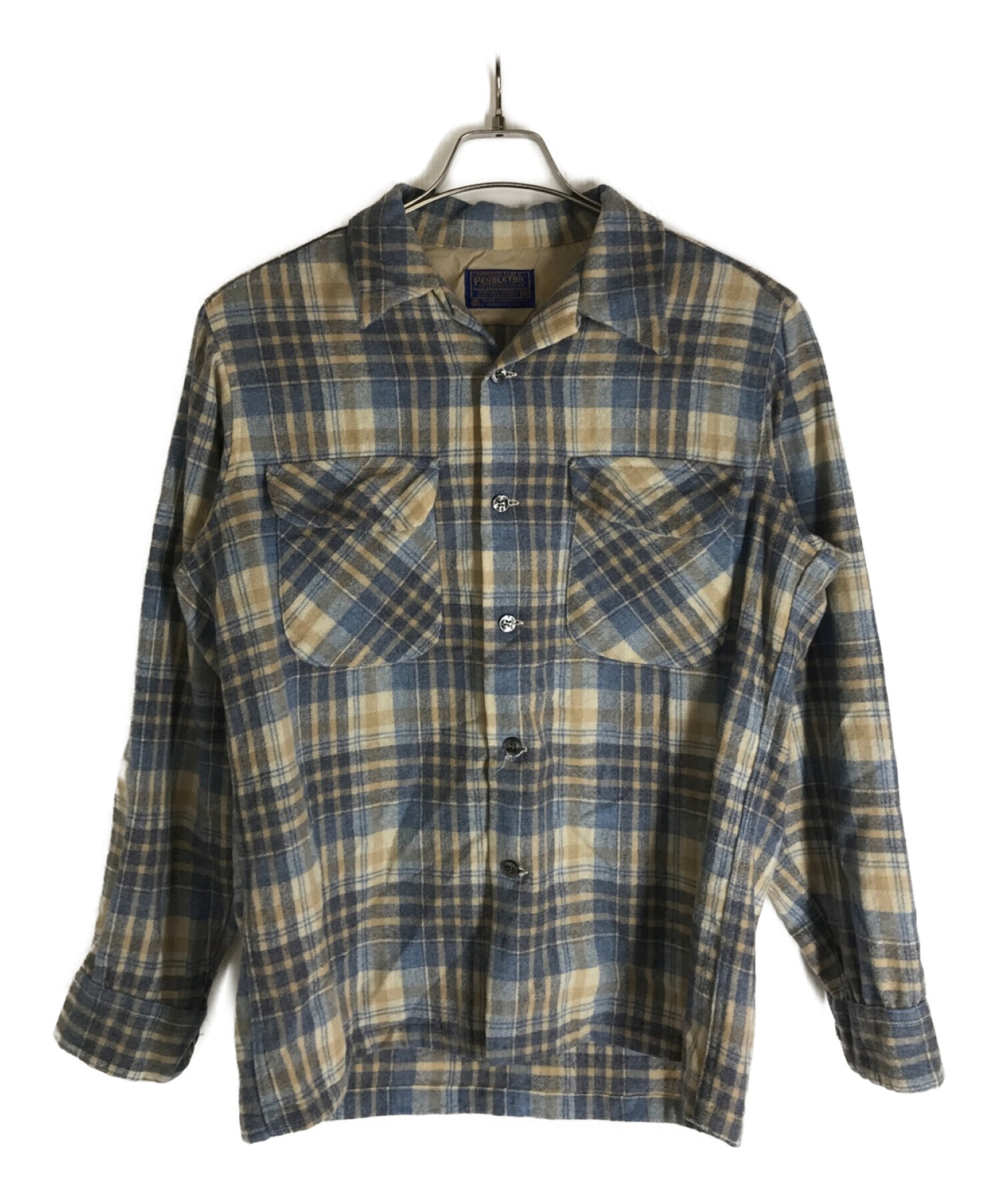 PENDLETON (ペンドルトン) オールドウールチェックシャツ ブルー サイズ:M