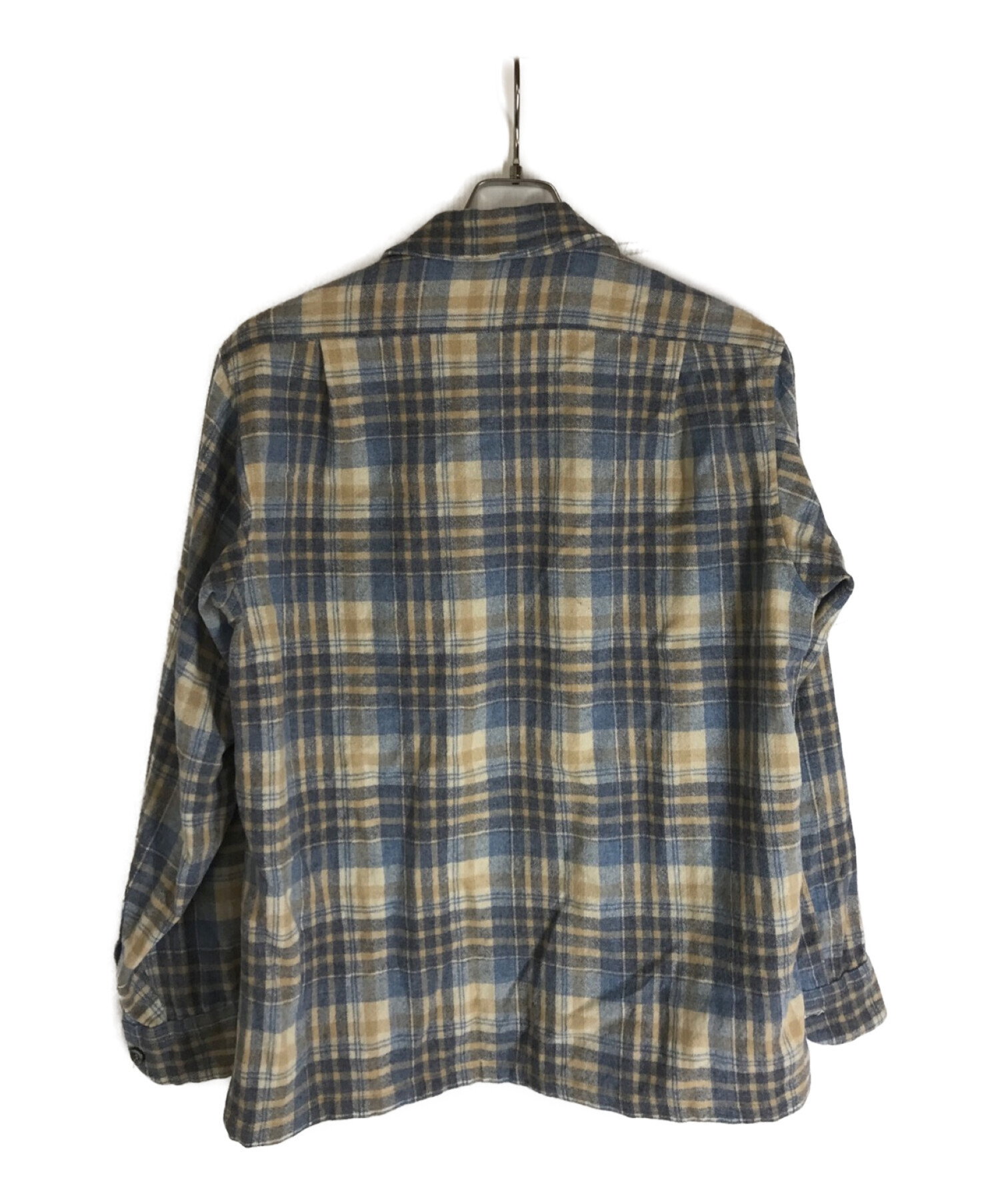 PENDLETON (ペンドルトン) オールドウールチェックシャツ ブルー サイズ:M