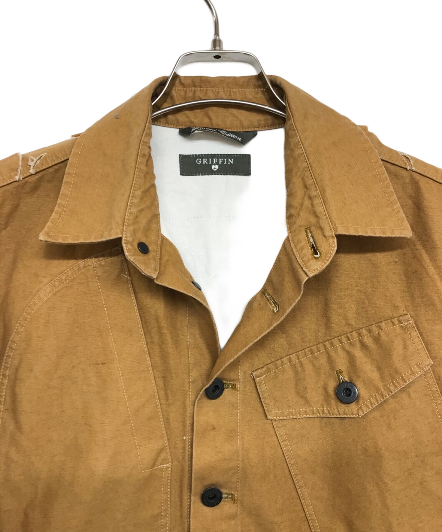 中古・古着通販】GRIFFIN (グリフィン) ブレードカットシャツ BLADECUT SHIRT ベージュ サイズ:S｜ブランド・古着通販  トレファク公式【TREFAC FASHION】スマホサイト