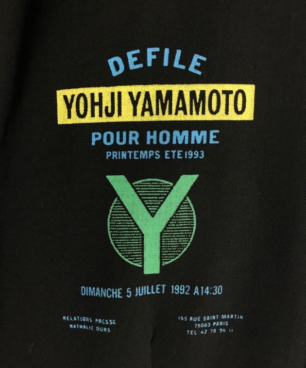 Yohji Yamamoto pour homme (ヨウジヤマモト プールオム) 93ss デリバリープリントジャケット ブラック サイズ:S