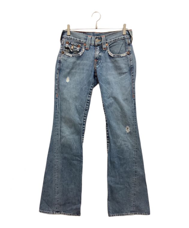 中古・古着通販】TRUE RELIGION (トゥルー レリジョン) フレアデニムパンツ ローウエスト フラップポケット USA製 インディゴ  サイズ:W28｜ブランド・古着通販 トレファク公式【TREFAC FASHION】スマホサイト