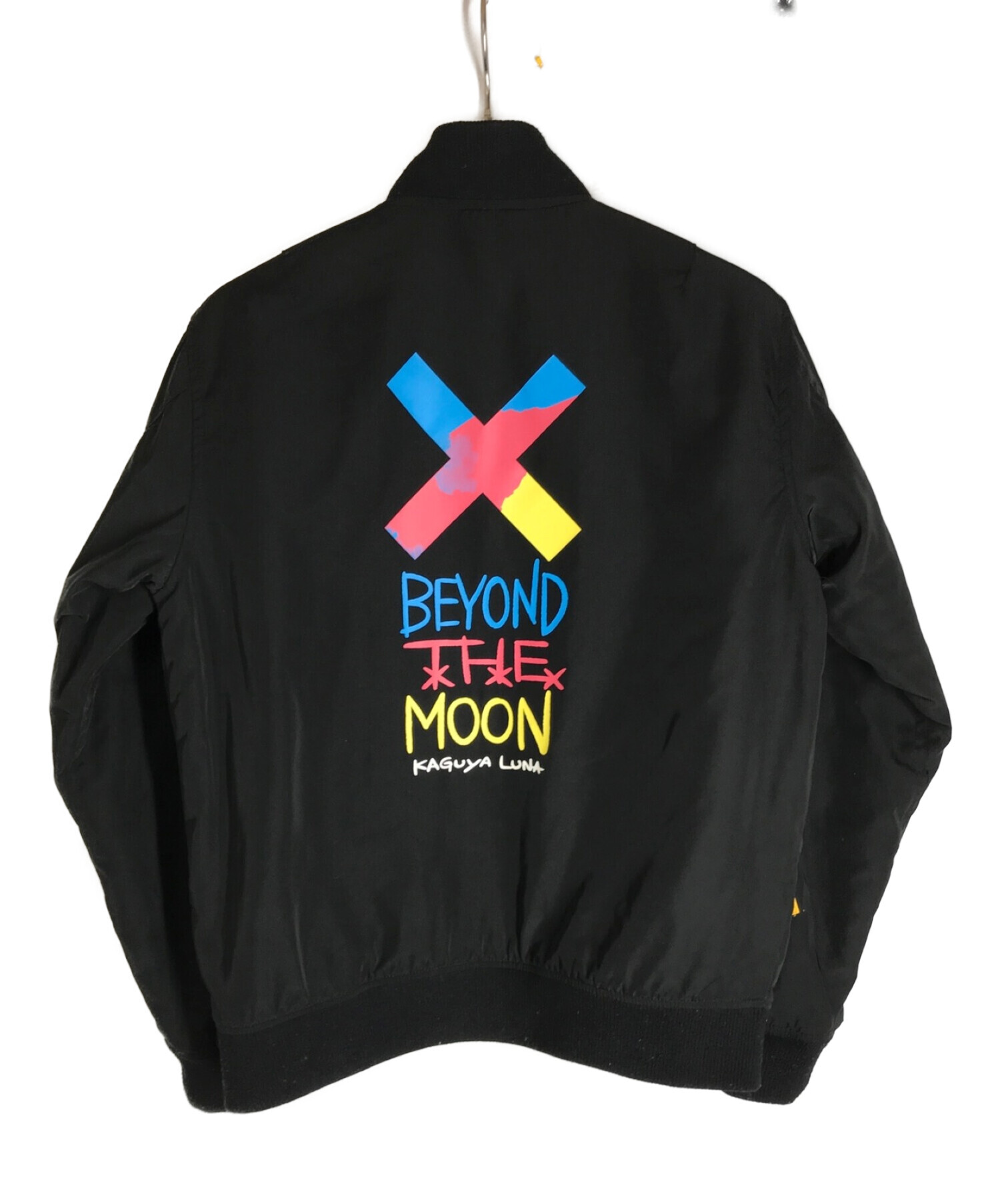 Beyond the Moon (-) MA-1ジャケット ブラック×ブルー サイズ:S