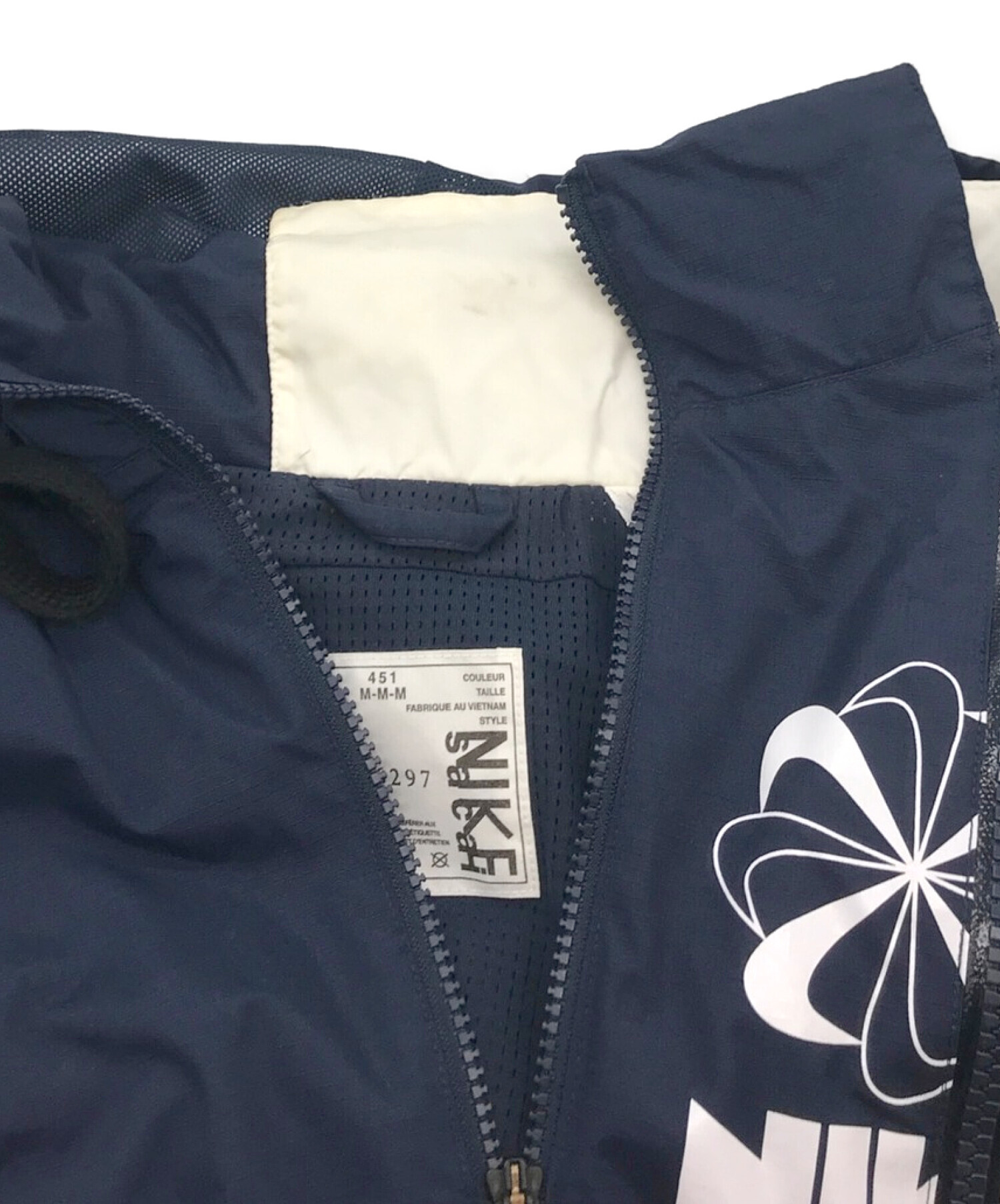 NIKE (ナイキ) sacai (サカイ) Double-Zip Jacket ホワイト×ネイビー サイズ:M