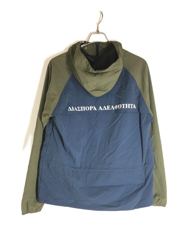 UMBRO× Diaspora Skateboards × BEAMS (アンブロ) アノラックパーカー ブルー×グレー サイズ:M