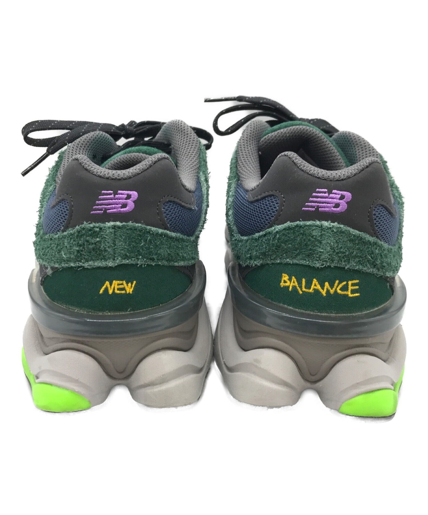 NEW BALANCE (ニューバランス) ローカットスニーカー グリーン×グレー サイズ:28cm