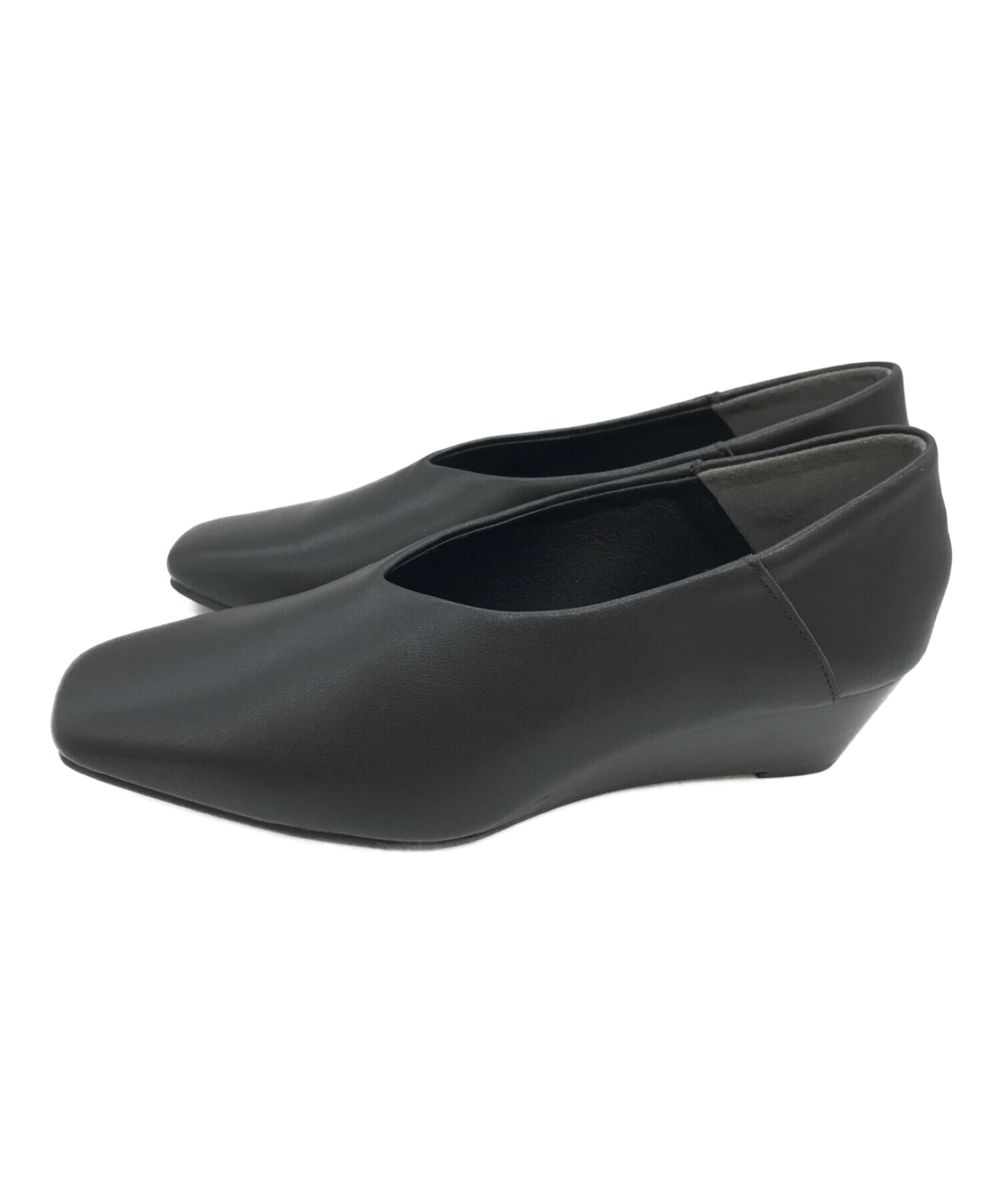 RIM.ARK (リムアーク) Angled heel square shoes ブラック サイズ:39