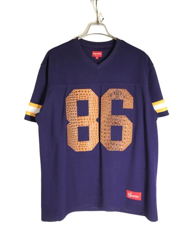 SUPREME (シュプリーム) 22SS FAUX CROC FOOTBALL JERSEY パープル サイズ:XL