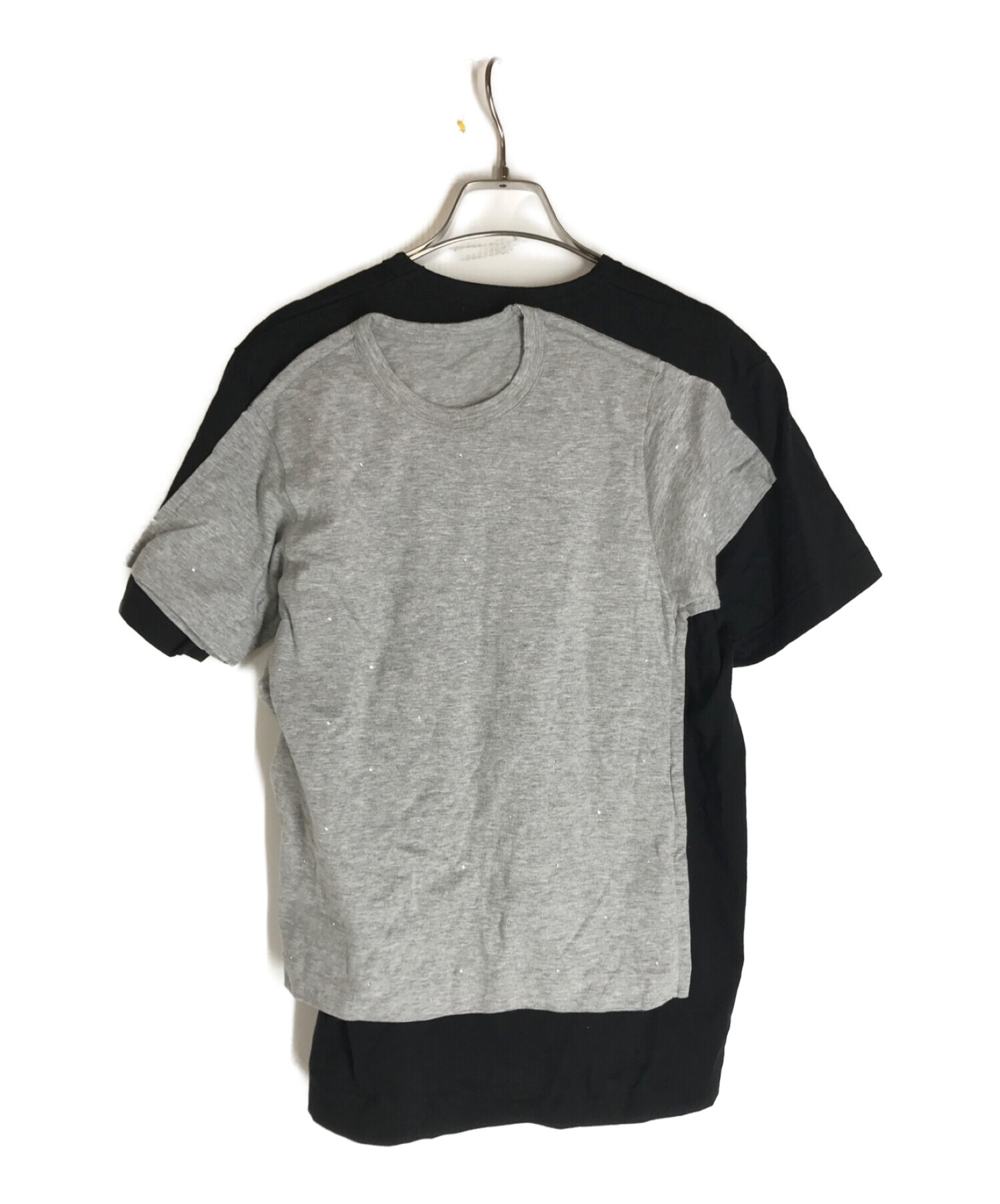COMME des GARCONS (コムデギャルソン) ドッキングtシャツ グレー×ブラック サイズ:S
