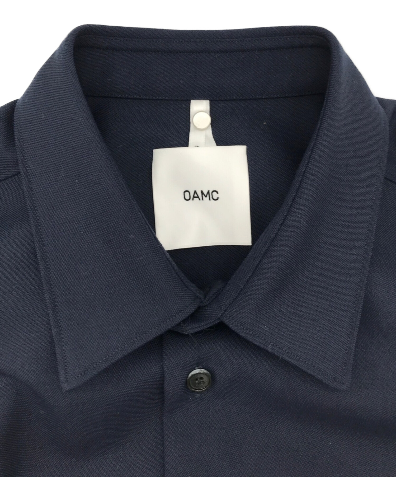 OAMC (オーエーエムシー) オーバーウールシャツ ネイビー サイズ:M