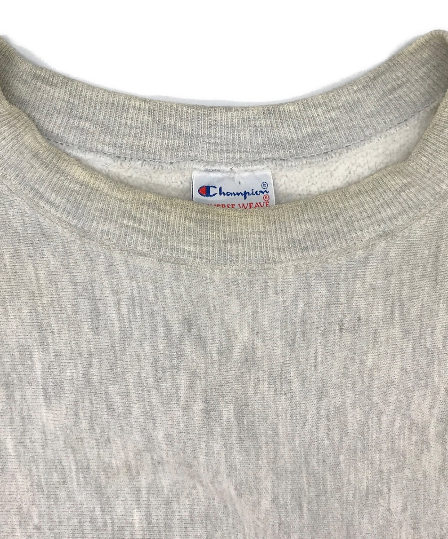 Champion REVERSE WEAVE (チャンピオンリバースウィーブ) 90sカレッジプリントスウェット グレー サイズ:L