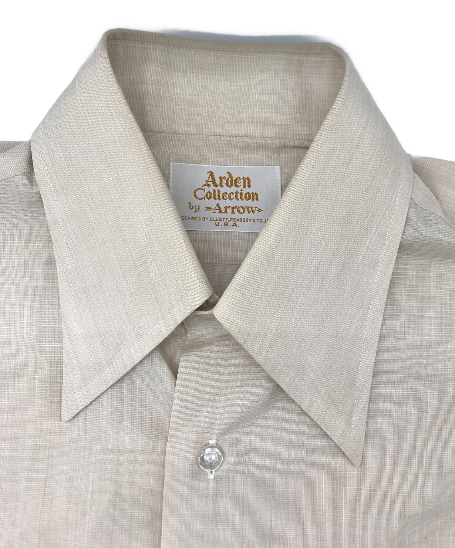 中古・古着通販】ALDEN COLLECTION by ARROW (オールデンコレクションバイアロー) ヴィンテージドレスシャツ アイボリー  サイズ:サイズ表記なし｜ブランド・古着通販 トレファク公式【TREFAC FASHION】スマホサイト