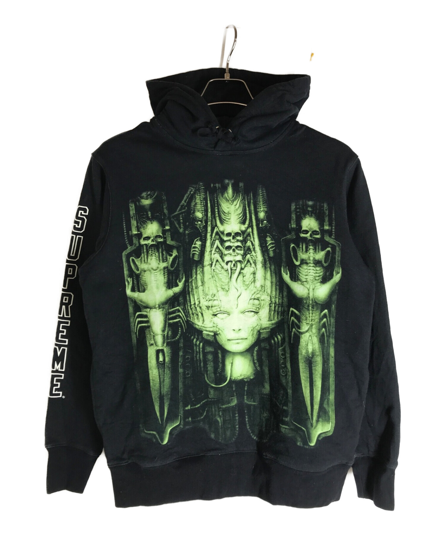 Supreme×H.R. Giger (シュプリーム×ギーガ) コラボプリントパーカー ブラック サイズ:S