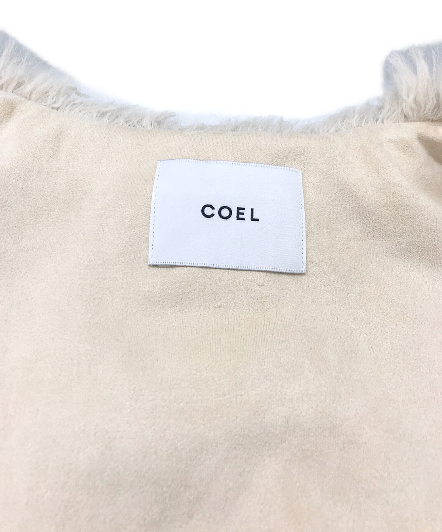 中古・古着通販】COEL (コエル) フェイクファーベスト ベージュ サイズ