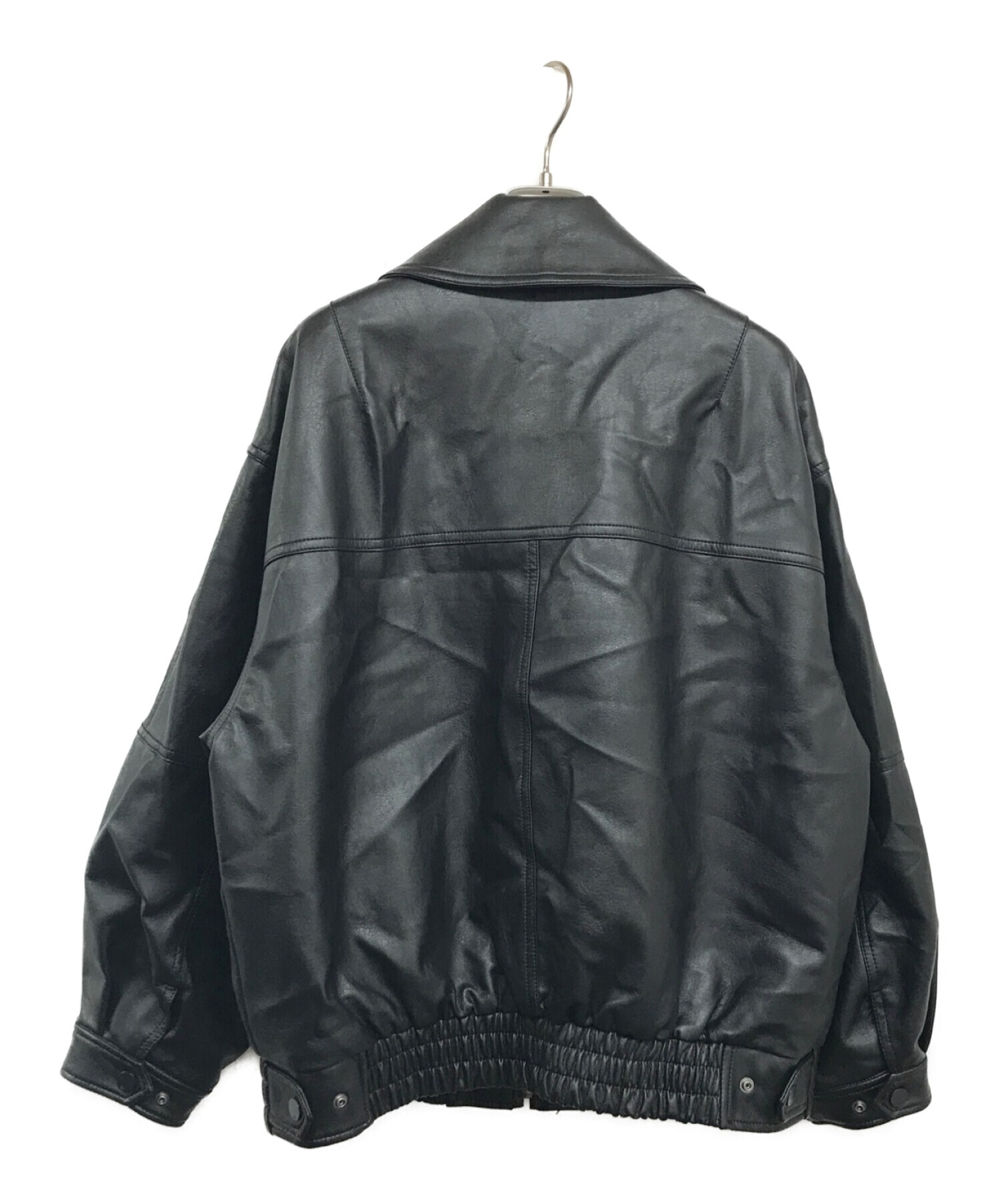 中古・古着通販】SLY (スライ) FAUX LEATHER ZIP UP ブルゾン ブラック ...