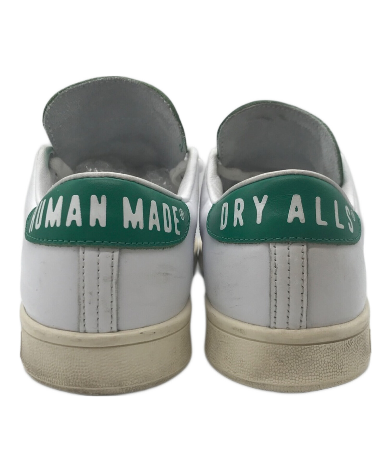 adidas Originals×HUMAN MADE Stan Smith HUMAN MADE コラボローカットスニーカー FY0734  スタンスミス ホワイト×グリーン サイズ:26cm