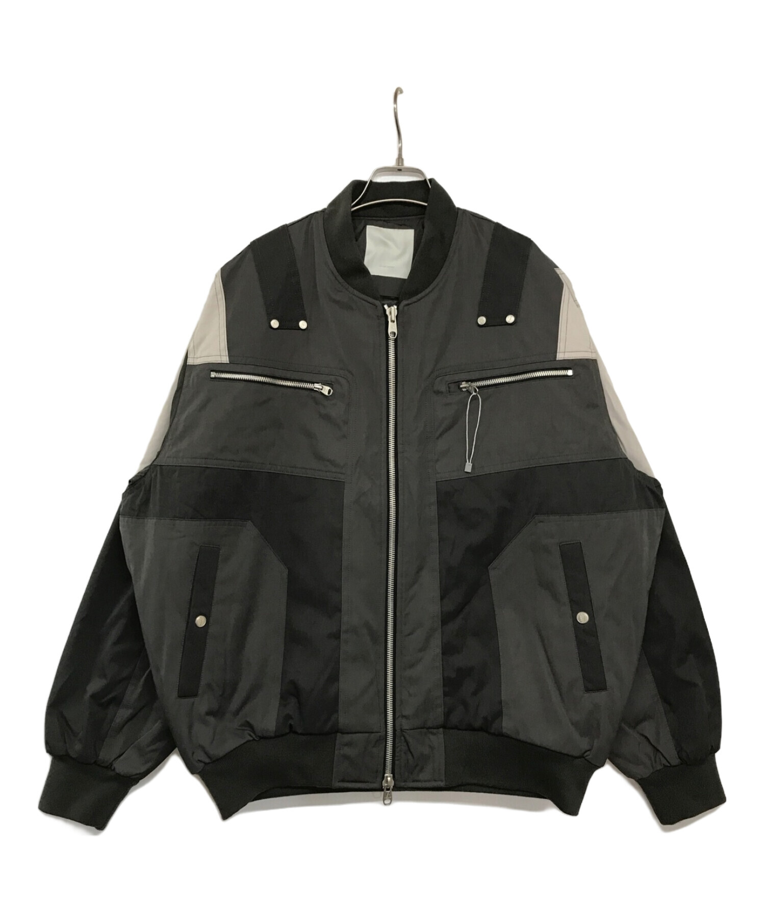 UNDERMYCAR (アンダーマイカー) MULTI BLOCK POCKET TURTLE BOMBER グレー サイズ:2