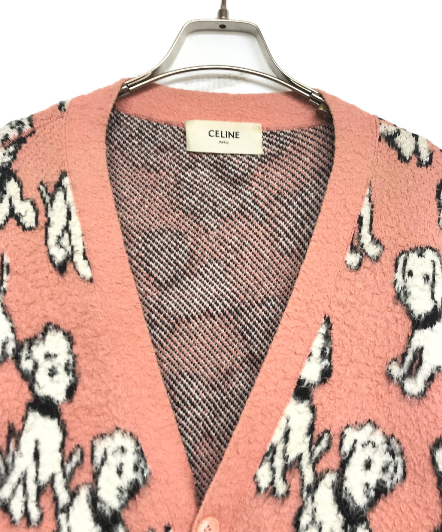 中古・古着通販】CELINE (セリーヌ) Artist Jacquard Cardigan In Brushed ピンク  サイズ:XL｜ブランド・古着通販 トレファク公式【TREFAC FASHION】スマホサイト