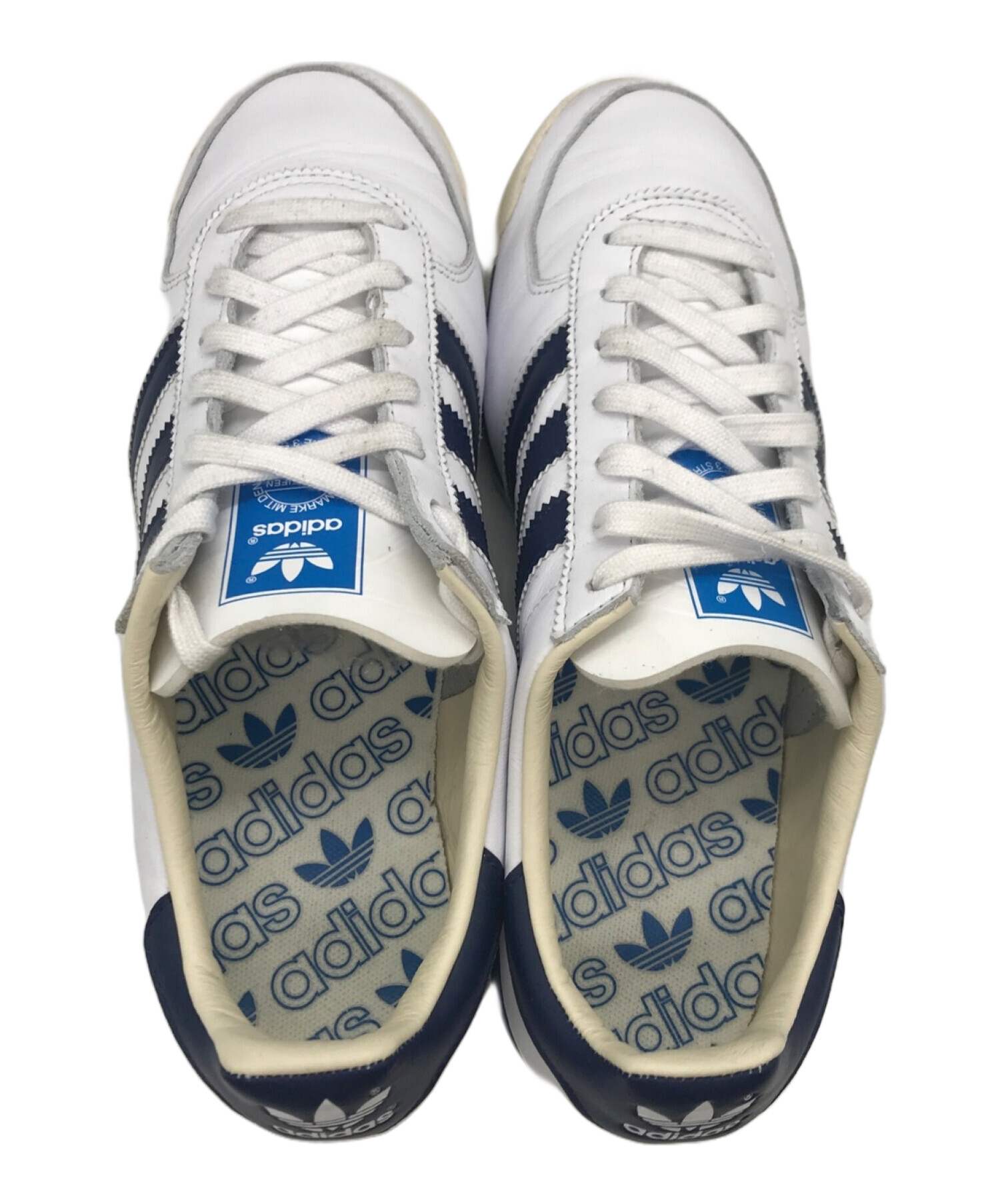 adidas (アディダス) GUAM Footwear White/Dark Blue/Cream White ID2110 グアム  ホワイト×ブルー サイズ:26.5cm