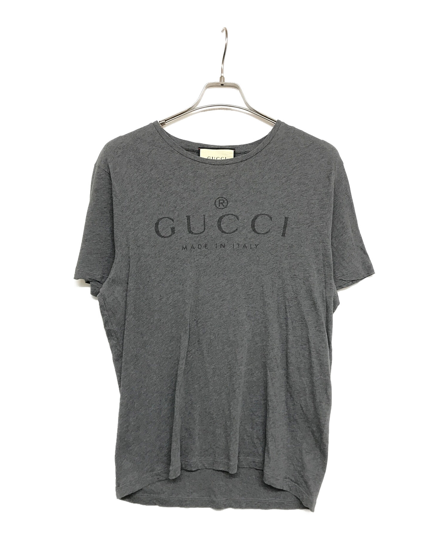 GUCCI (グッチ) ロゴTシャツ 441685 グレー サイズ:L