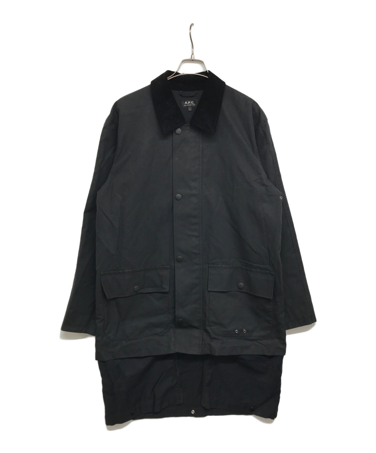 A.P.C. (アーペーセー) オイルドジャケット ブラック サイズ:L