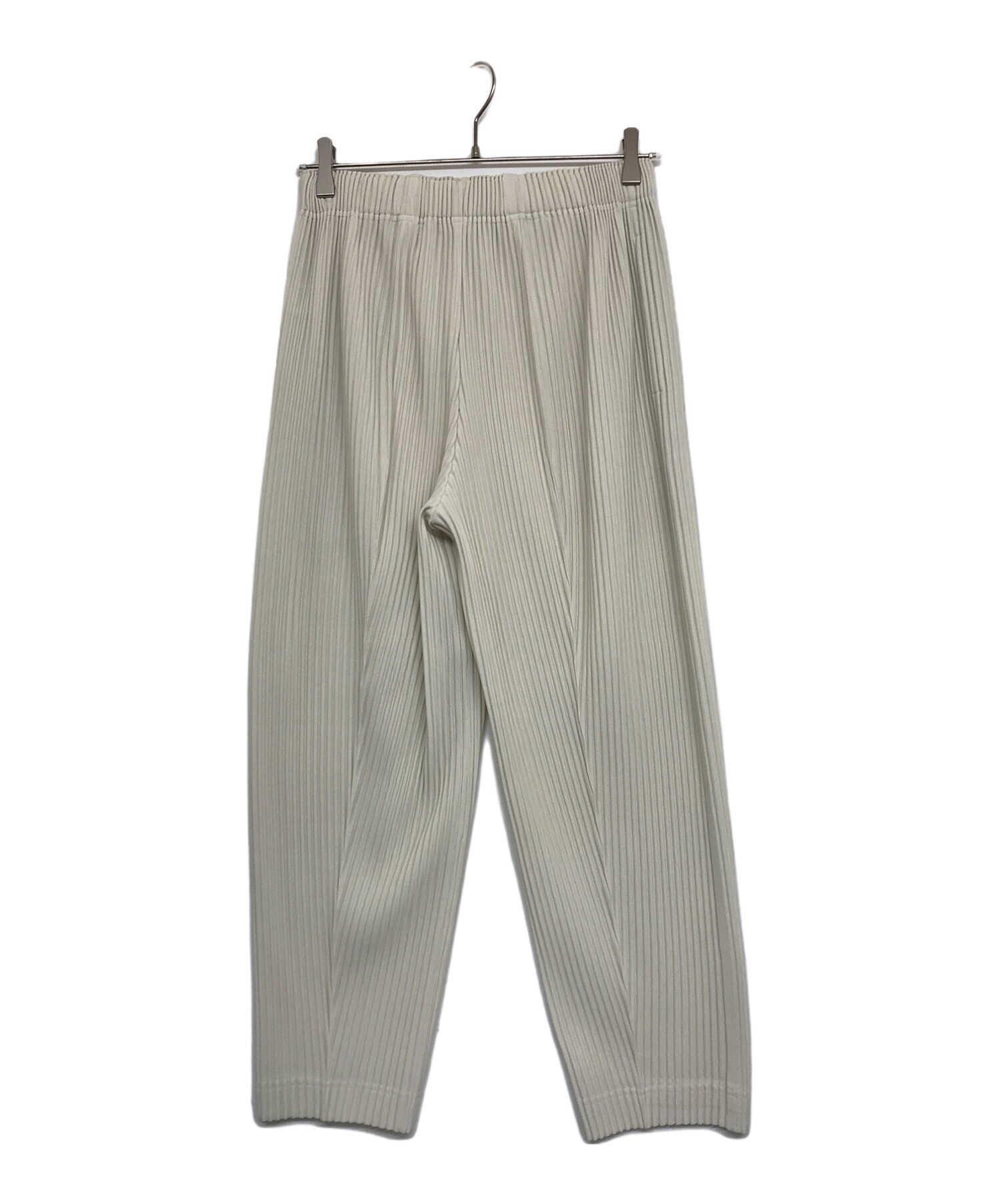 HOMME PLISSE ISSEY MIYAKE (オムプリッセ イッセイ ミヤケ) プリーツパンツ HP03JF135 PLEATS  BOTTOMS アイボリー サイズ:1