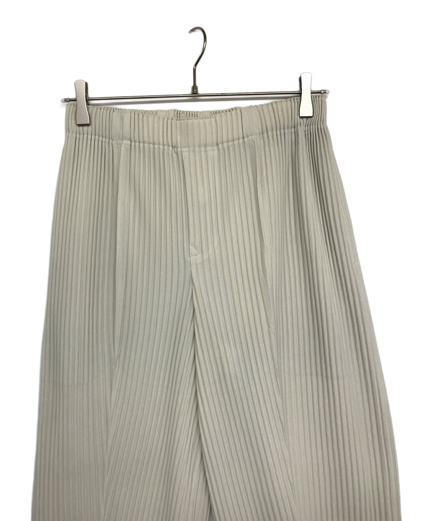 HOMME PLISSE ISSEY MIYAKE (オムプリッセ イッセイ ミヤケ) プリーツパンツ HP03JF135 PLEATS  BOTTOMS アイボリー サイズ:1