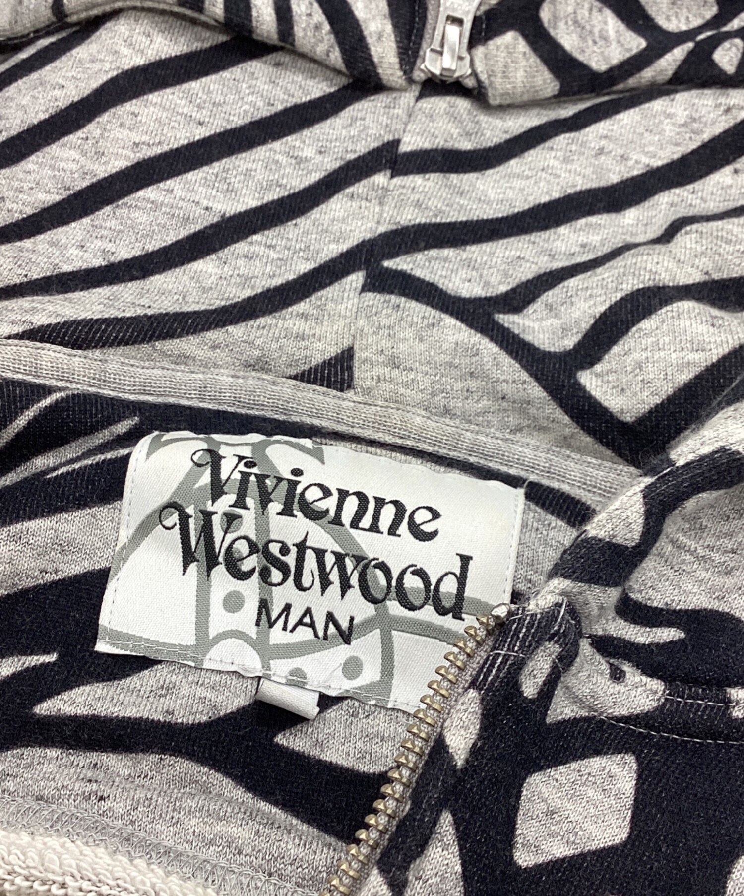 Vivienne Westwood man (ヴィヴィアン ウェストウッド マン) ジップパーカー VW-LP-71218 グレー サイズ:46