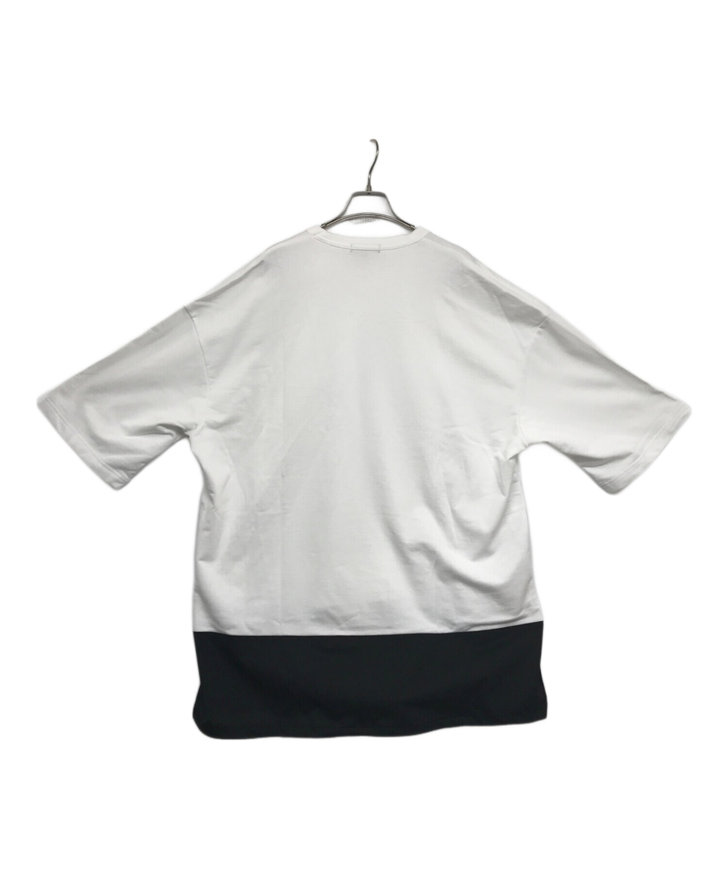 COMME des GARCONS HOMME (コムデギャルソン オム) 異素材切り替えTシャツ HM-T021 ホワイト サイズ:L