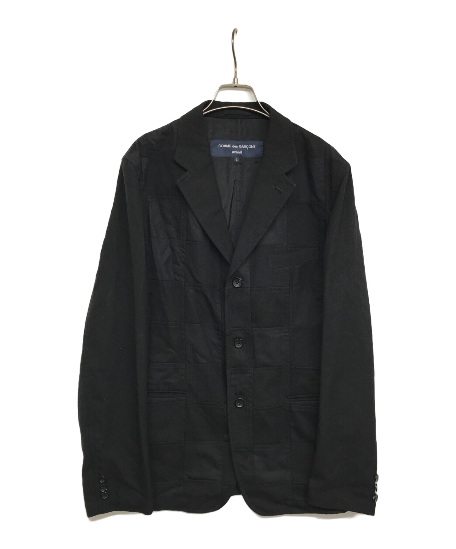 COMME des GARCONS HOMME (コムデギャルソン オム) 3Bパッチワークジャケット HR-J083 AD2006 ブラック  サイズ:L