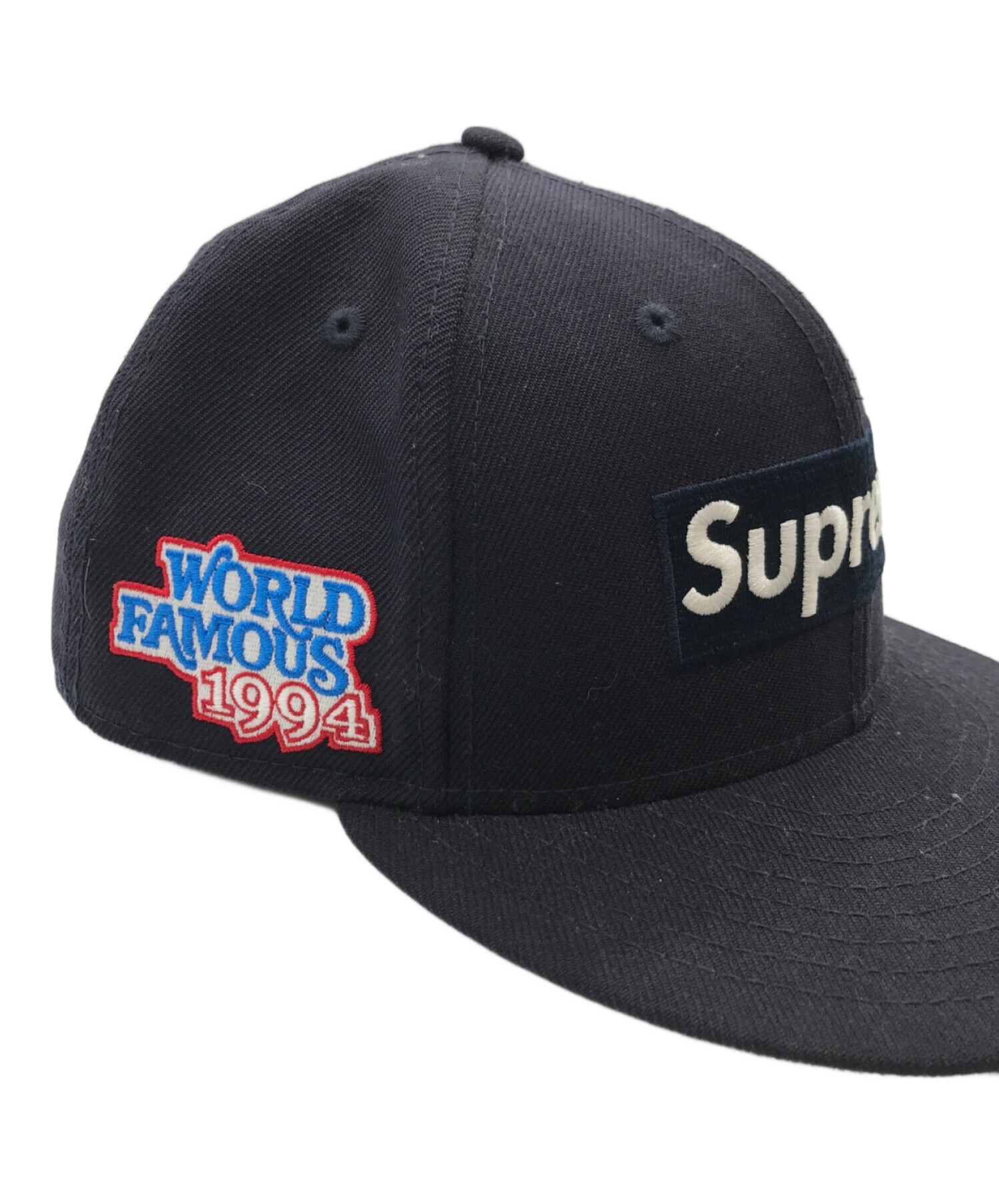 SUPREME New Era (ニューエラ) 2020 Fall/Winter 20FW World Famous Box Logo  ワールドフェーマス ボックスロゴ キャップ ネイビー サイズ:SIZE 59.6 7 1/2