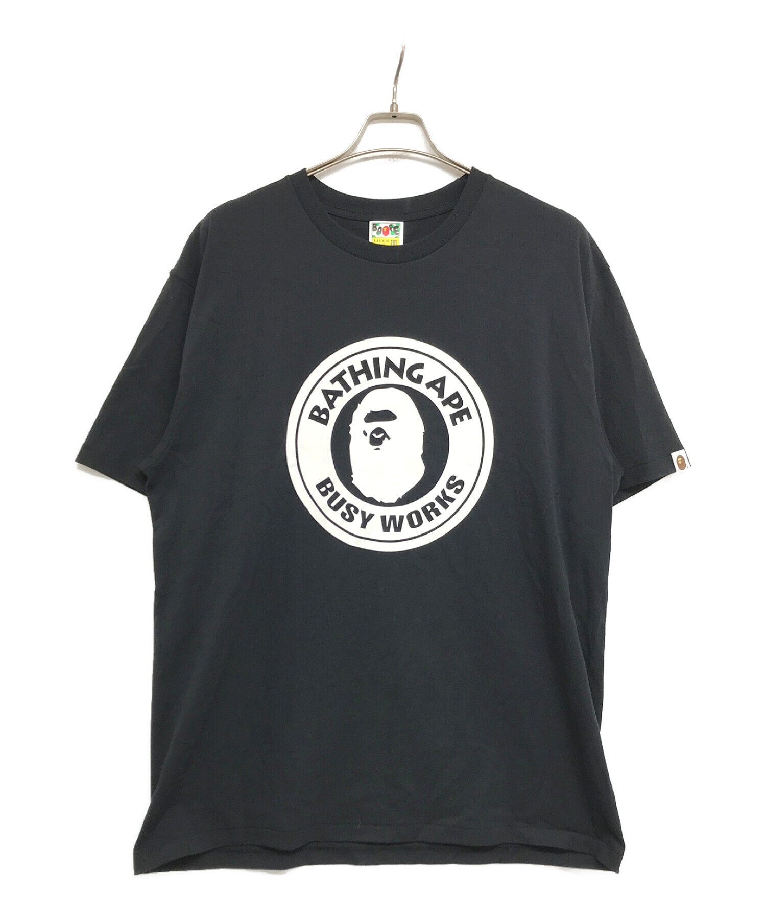 A BATHING APE (アベイシングエイプ) BUSY WORKS プリントカットソー 001TEJ251008M ブラック サイズ:2XL