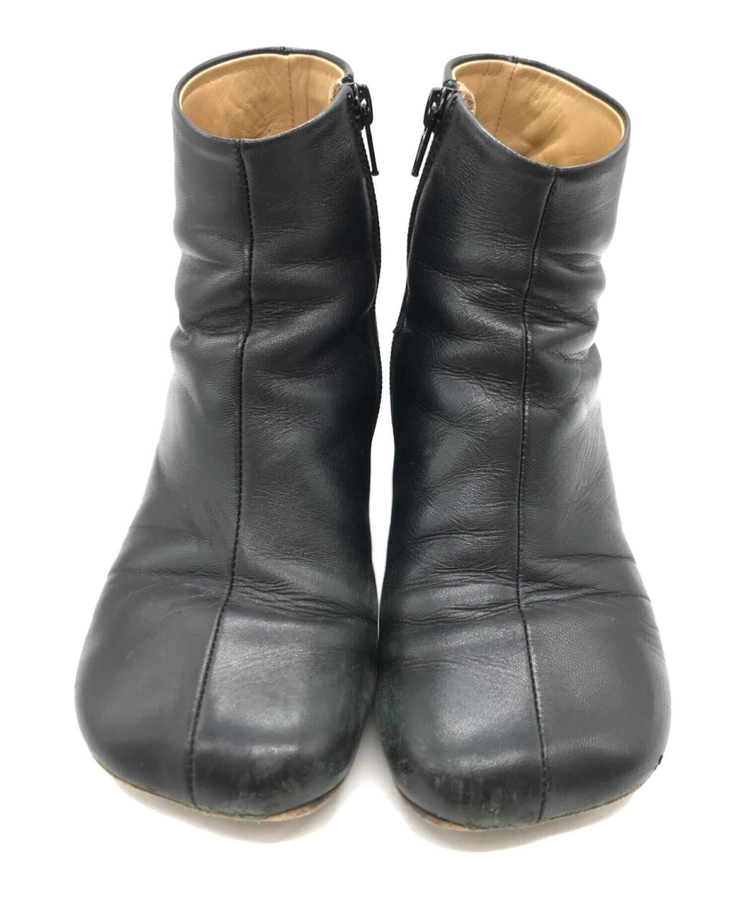 中古・古着通販】MM6 Maison Margiela (エムエムシックス メゾンマルジェラ) アナトミックブーツ スクエアトゥ チャンキーヒール  S59WU0173 ブラック サイズ:35｜ブランド・古着通販 トレファク公式【TREFAC FASHION】スマホサイト