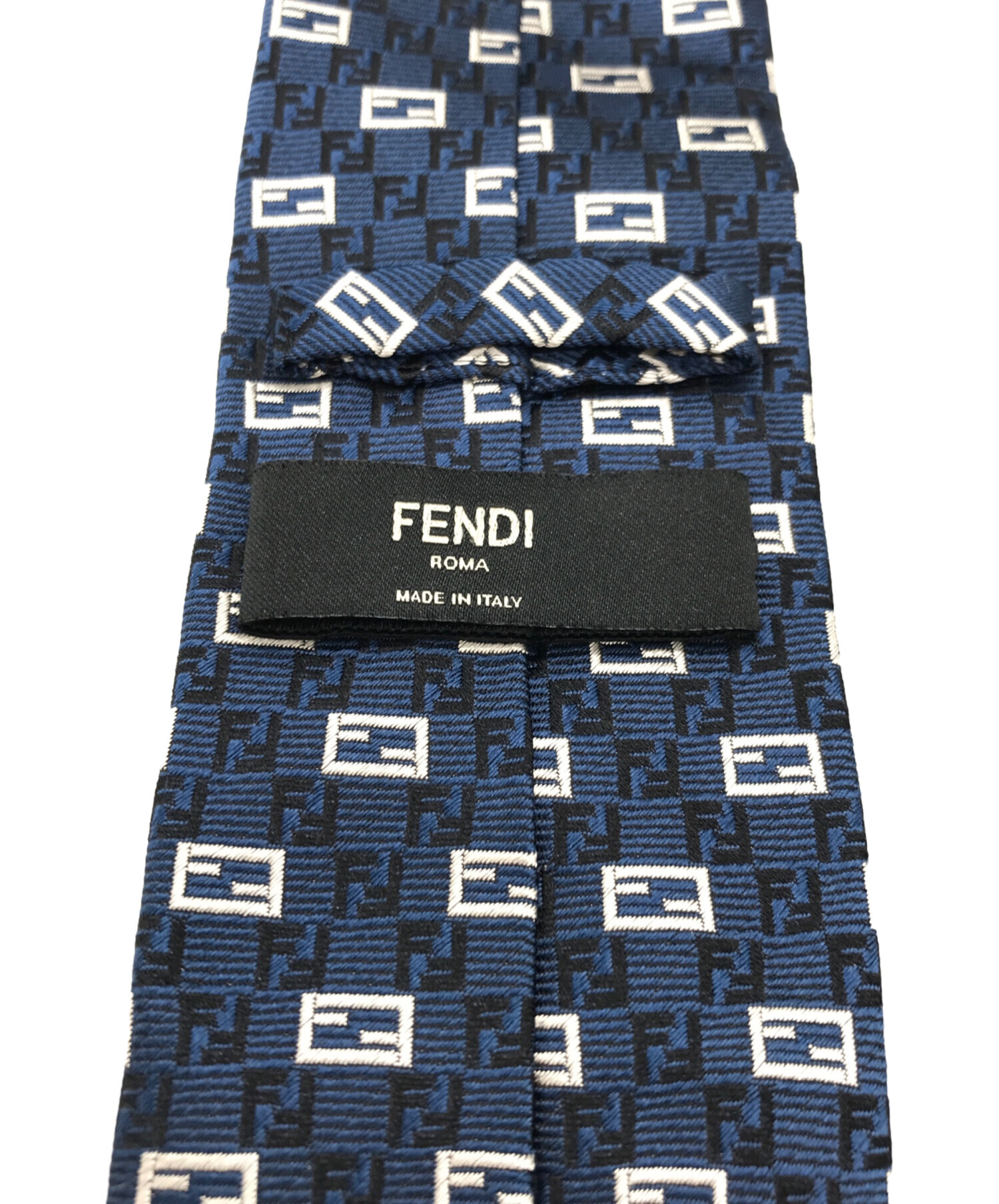 中古・古着通販】FENDI (フェンディ) 総柄シルクネクタイ FXC023 AFY0 F0D9B ネイビー サイズ:-｜ブランド・古着通販  トレファク公式【TREFAC FASHION】スマホサイト