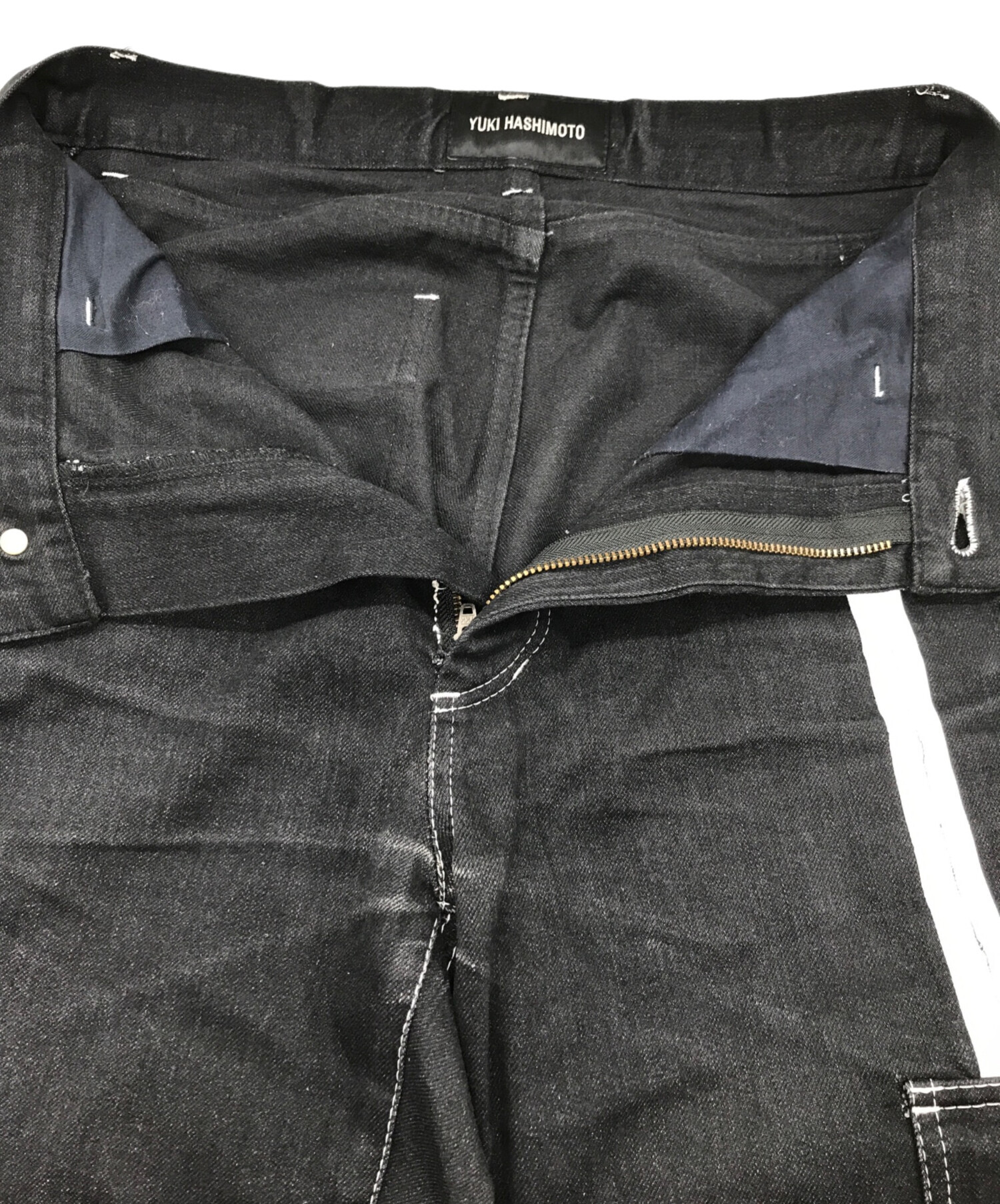 中古・古着通販】YUKI HASHIMOTO (ユウキハシモト) SEEM TAPED DENIM 19AW192-01-0203 ブラックデニム  ツールポケット ブラック サイズ:不明(サイズ表記なし)｜ブランド・古着通販 トレファク公式【TREFAC FASHION】スマホサイト