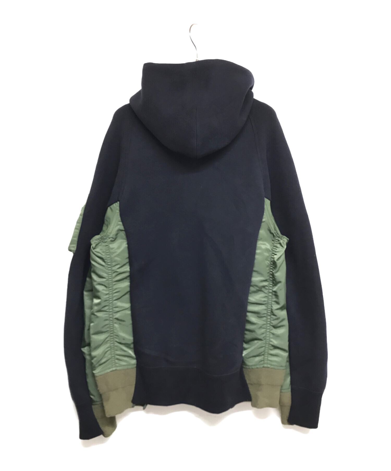 中古・古着通販】sacai (サカイ) Pre Mens Sponge Sweat X Ma-1 Zip Up Hoodie SCM-045  ネイビー×グリーン サイズ:M｜ブランド・古着通販 トレファク公式【TREFAC FASHION】スマホサイト