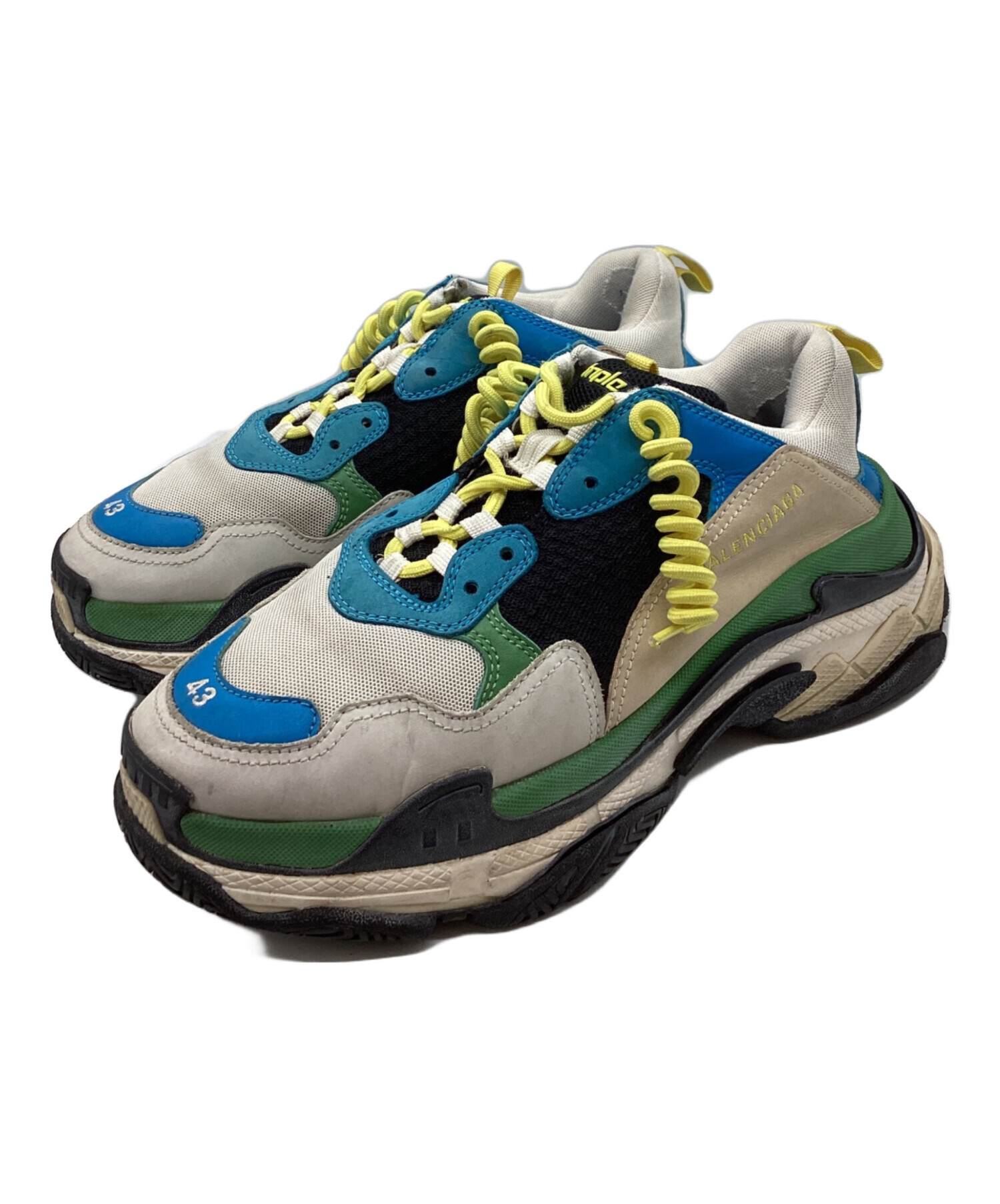 BALENCIAGA (バレンシアガ) TRIPLE S TRAINERS 533880 トリプルS グリーン×ブルー サイズ:28.5