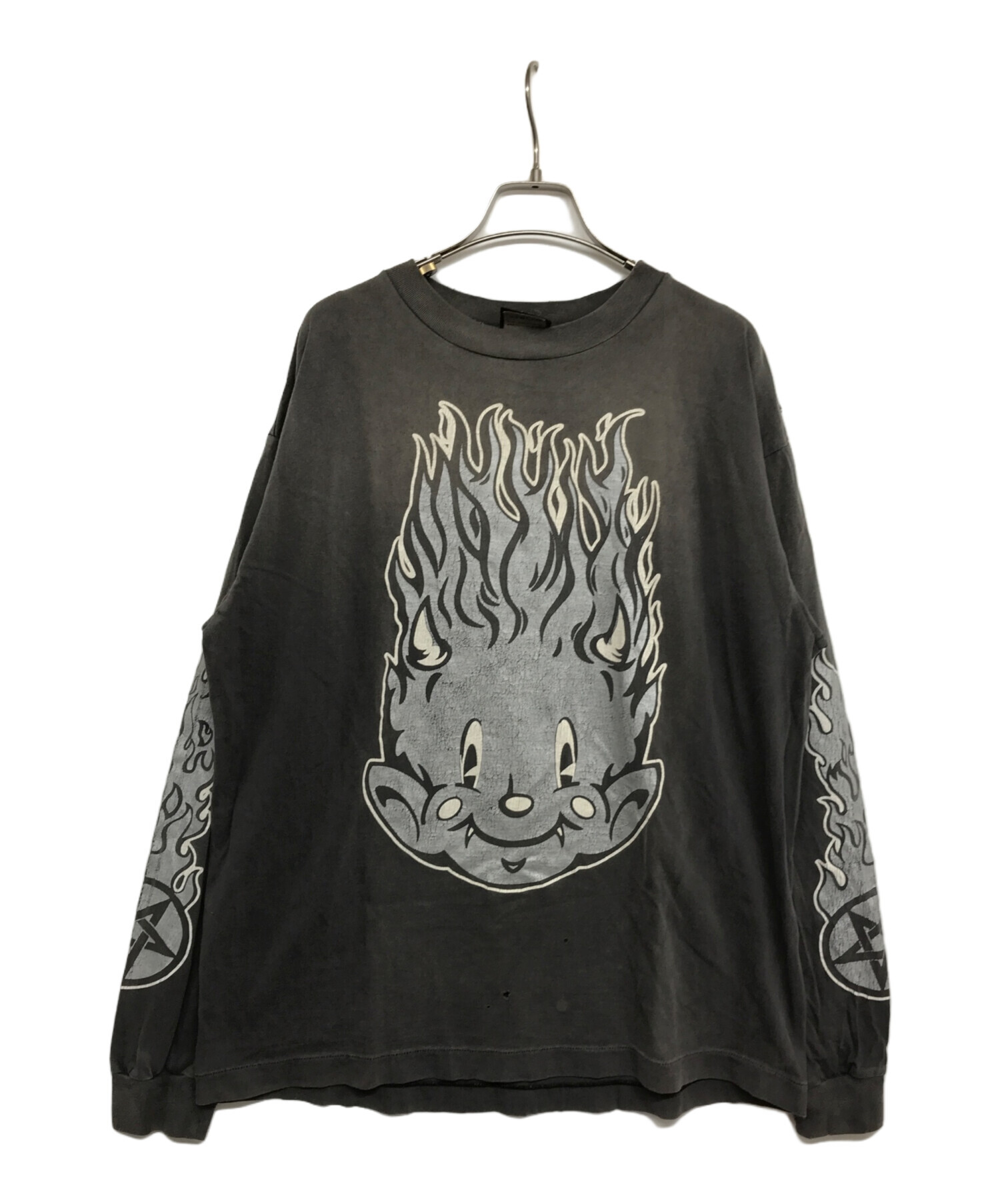 SAINT MICHAEL (セントマイケル) 23SS LS TEE FIRE BABY SM-S23-0000-026 グレー サイズ:L